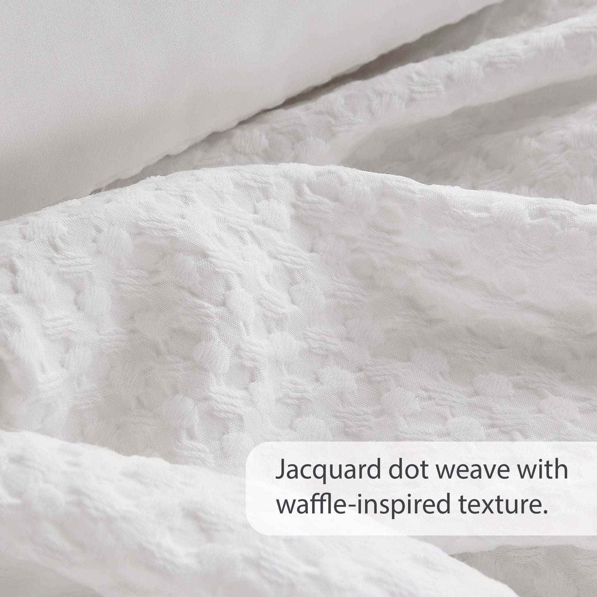 Luxurious Quilted Comforter Sets Twin/Twin-XL, 2 Piece Soft Bedding Sets, Off-White Comforter Bed Set with Pillow Shams - Cloud-Like Soft Lightweight Bed Comforter Detail
