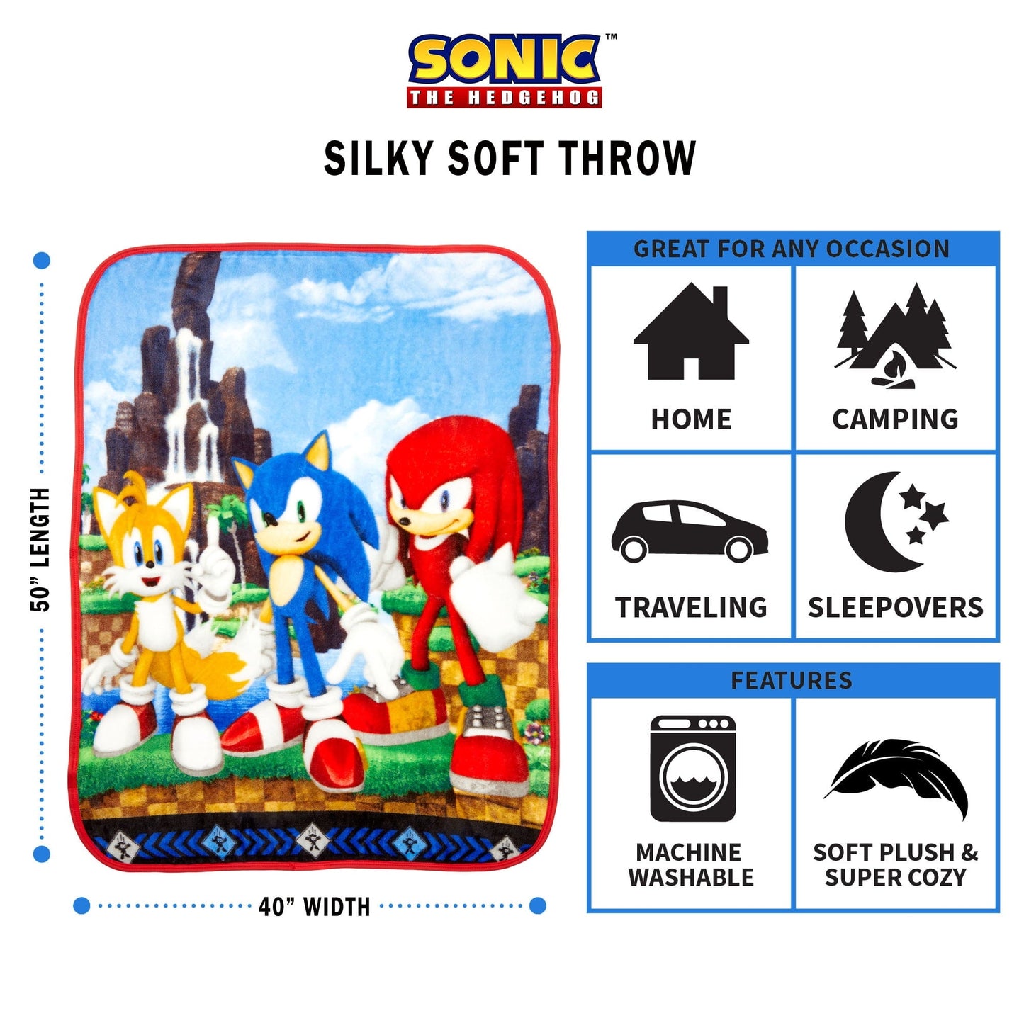 Super Soft Flannel Kids Silky Soft Plush Throw Blanket, 40" x 50" - Lightweight Plush Warm Blanket for All Seasons Detail