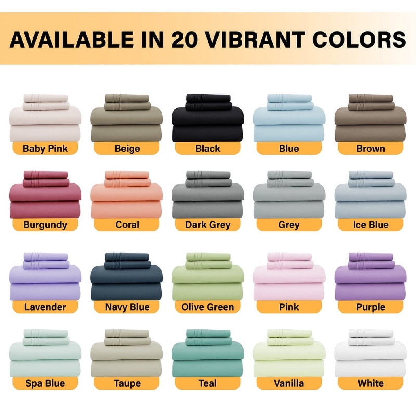 Wrinkle-Resistant Size Sheet Set, 4-Piece Plain Soft Microfiber – Deep Pocket Bed Sheets, Includes 1 Fitted Sheet, 1 Flat Sheet, 2 Pill... - Premium Ultra-Soft Pillowcase Pair for Sleeping Detail
