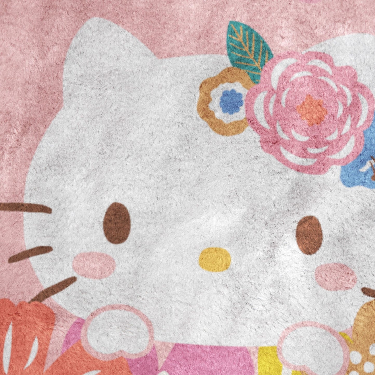 Cozy Fleece Floral Grace 46 x 60 Coral Fleece Kids Throw Blanket - Soft Bedding Accessories - Luxury Knitted Decorative Throw Blanket with Fringes Detail