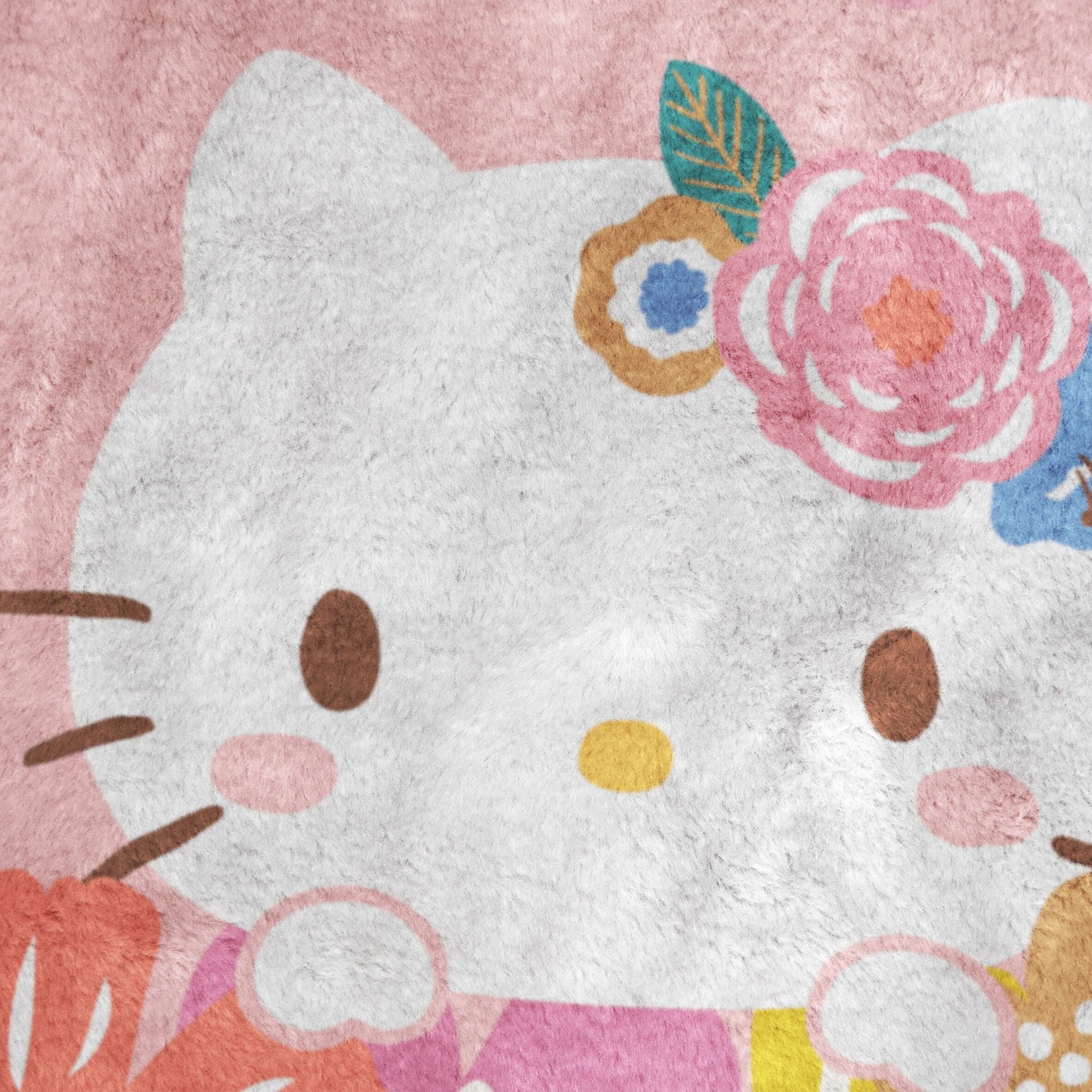 Cozy Fleece Floral Grace 46 x 60 Coral Fleece Kids Throw Blanket - Soft Bedding Accessories - Luxury Knitted Decorative Throw Blanket with Fringes Detail