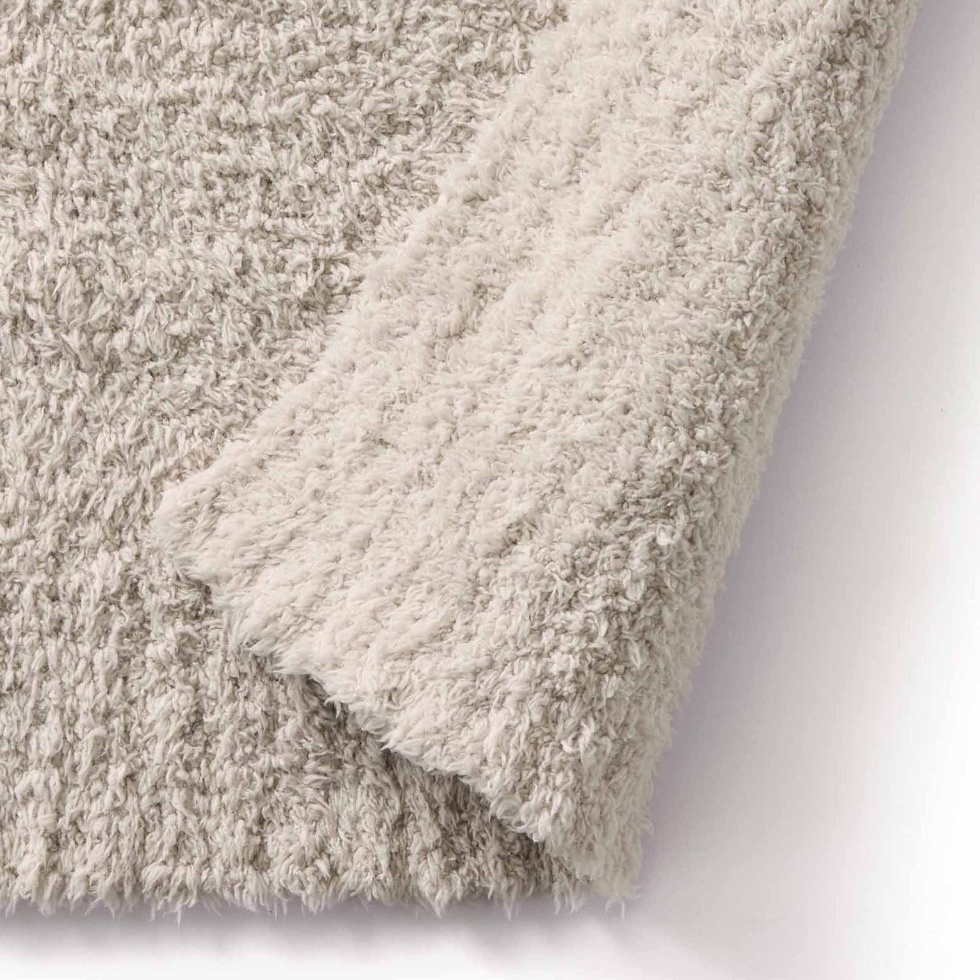 Reversible Sherpa Beige Cozy Knit Throw, 50" x 72" - Luxury Knitted Decorative Throw Blanket with Fringes Detail