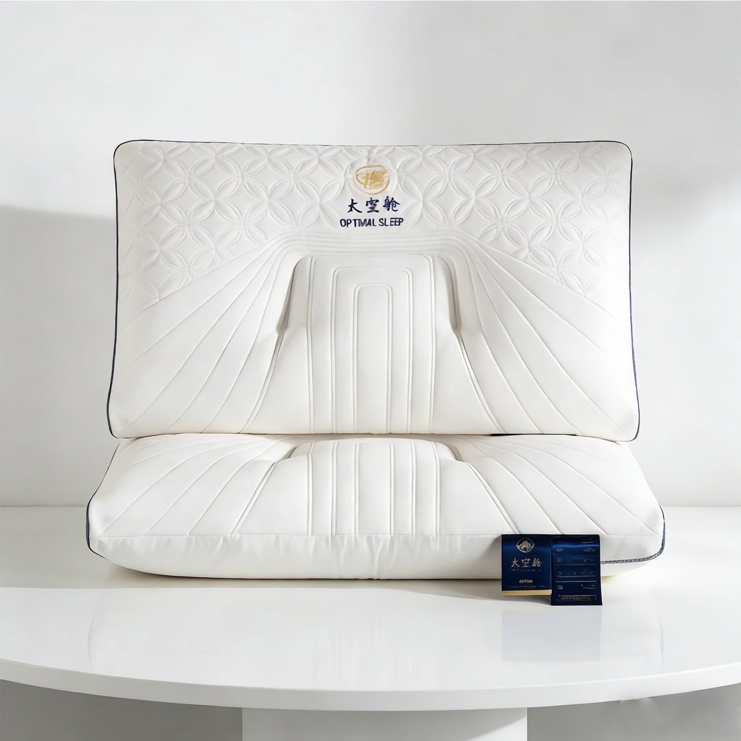 Orthopedic Support 2-Pack Space Capsule Bed Pillow (29.13" x 18.9") - Plush and Supportive - Orthopedic Shredded Foam Bed Pillow Set Detail