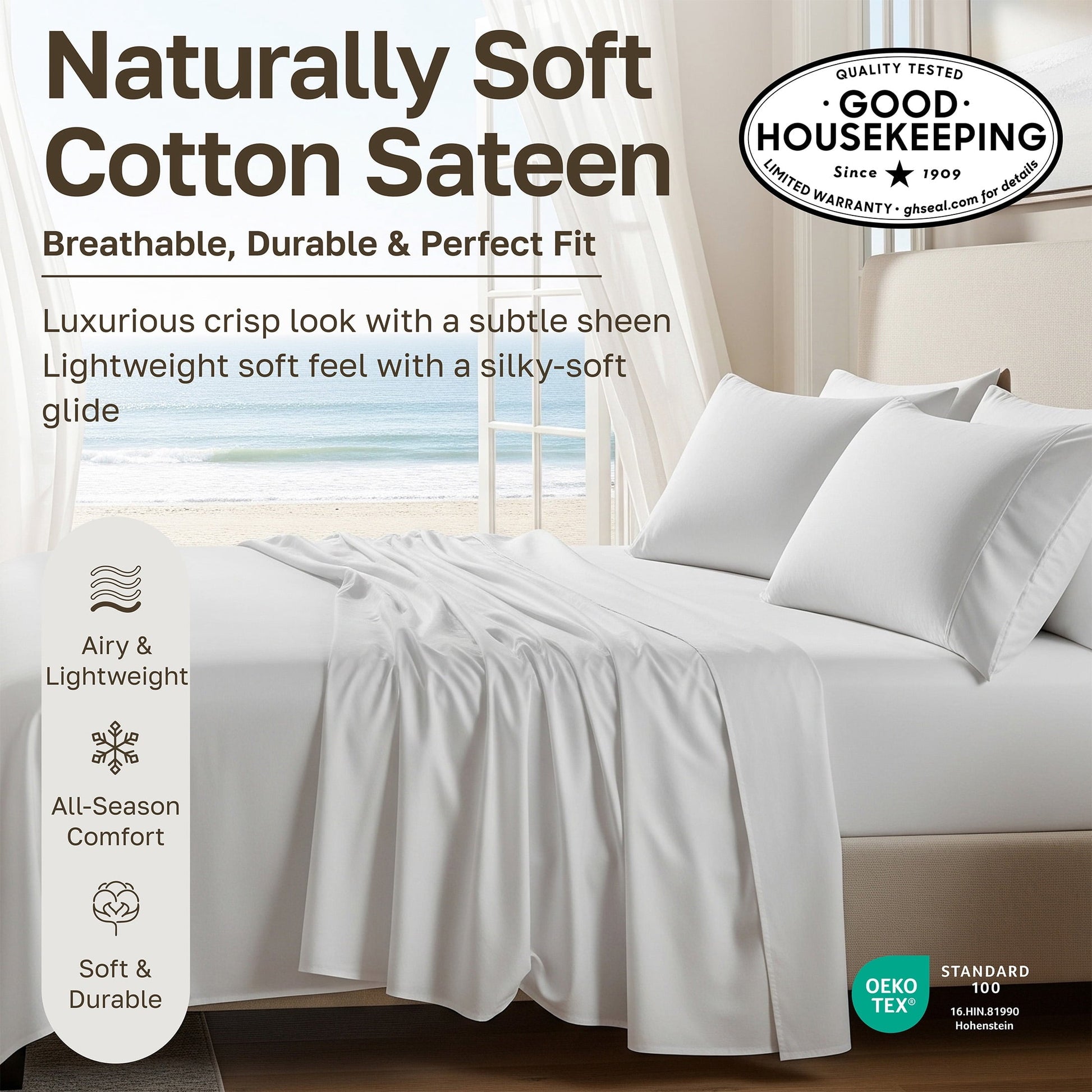 Premium Egyptian Cotton 4 Piece Printed Floral Bed Sheets Queen Size Set - 100% Cotton Sheets Queen, Soft Sateen Bedsheets, Deep Pocket Queen... - Breathable Egyptian Cotton Flat & Fitted Sheets Detail