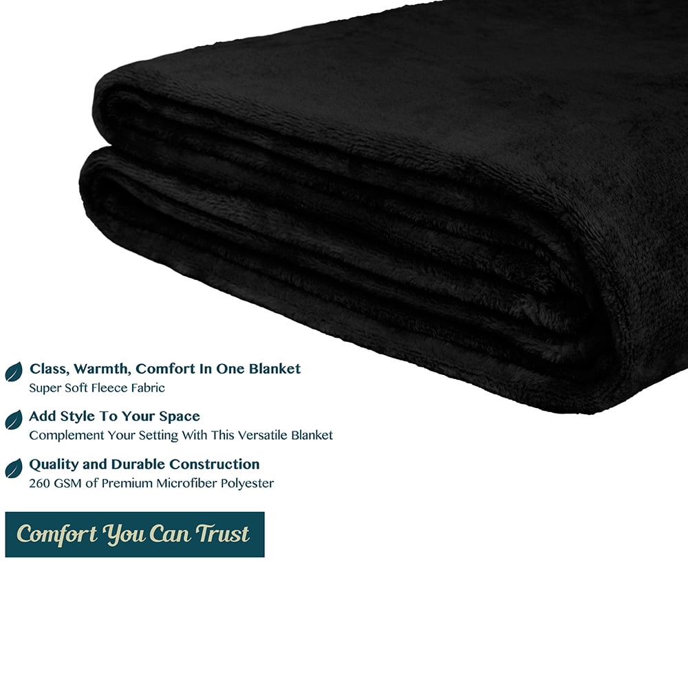 Cozy Fleece Fleece Blanket Throw | Super Soft, Plush, Luxury Flannel Throw | Lightweight Microfiber Blanket for Sofa Couch Bed 50... - Luxury Knitted Decorative Throw Blanket with Fringes Detail
