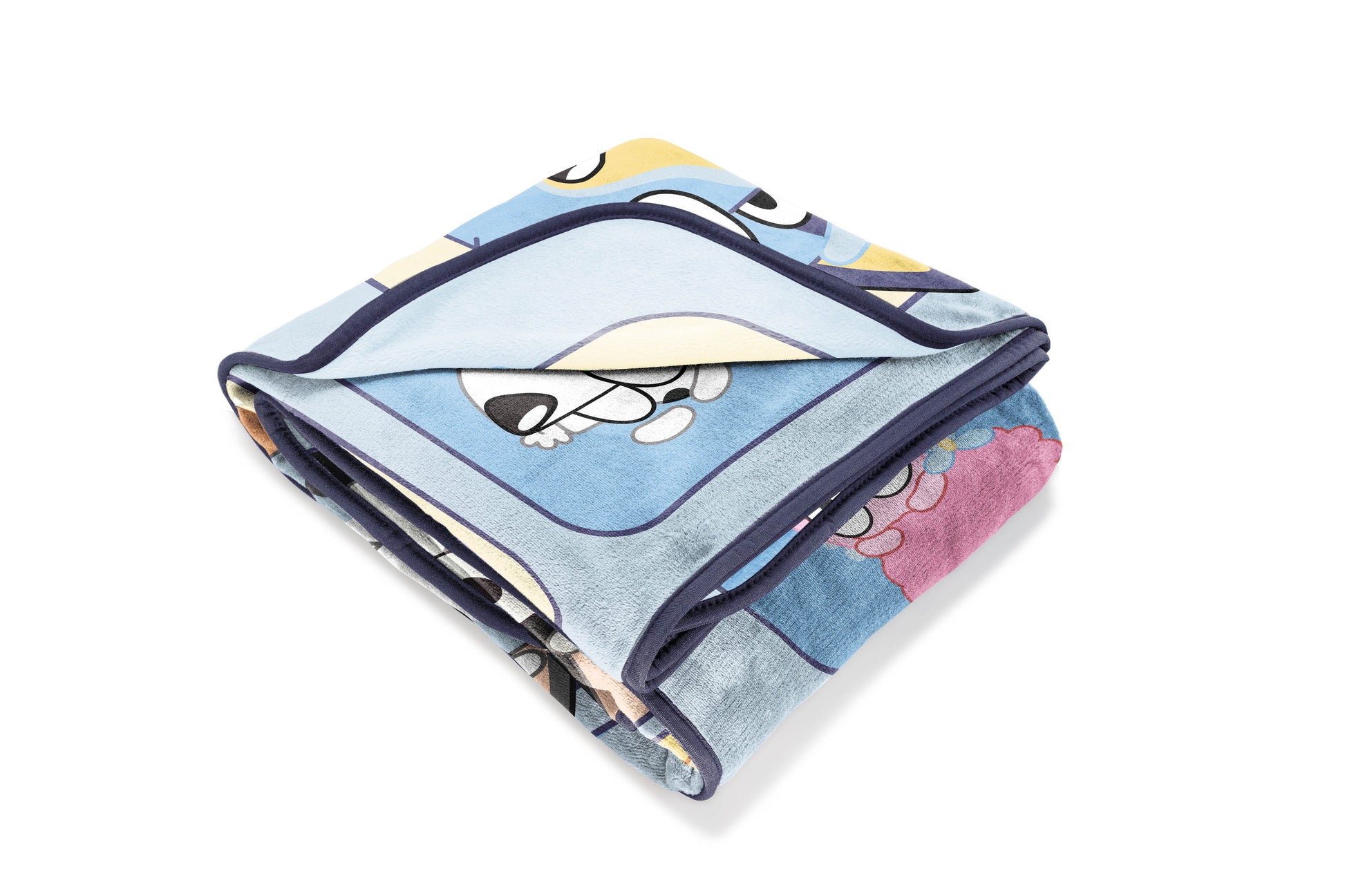Reversible Sherpa BBC & Friends 40x50 Throw Blanket - Cozy Fleece Throw Blanket for Couch & Bed Detail