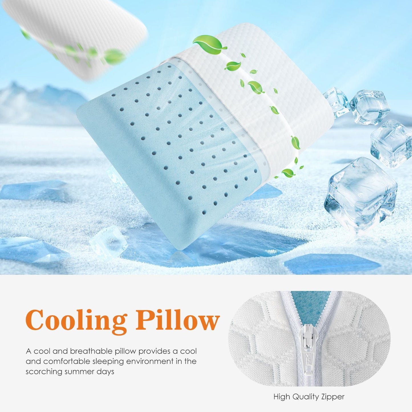 Hotel Collection Memory Foam Pillow, Standard Size Pillows for Sleeping, Bed Pillow Soft and Comfortable, 1 Pack - Hotel Quality Plush Sleeping Pillows Detail
