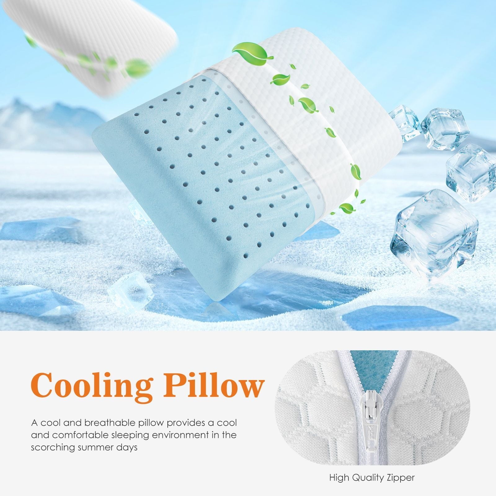 Hotel Collection Memory Foam Pillow, Standard Size Pillows for Sleeping, Bed Pillow Soft and Comfortable, 1 Pack - Hotel Quality Plush Sleeping Pillows Detail