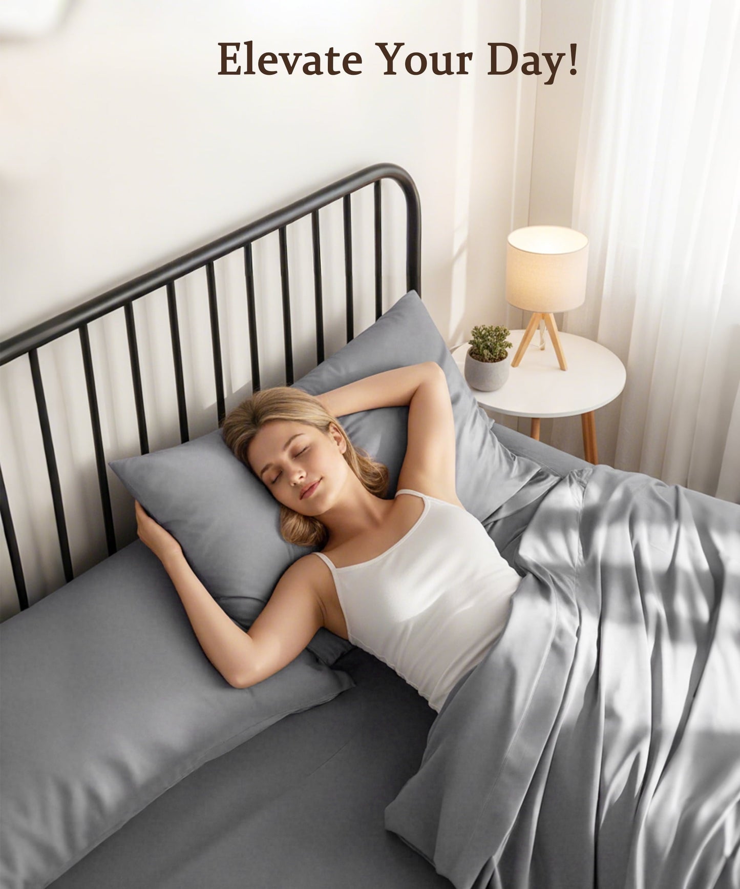 Cooling Sateen Full Size 4 Piece Sheet Set, Comfy Breathable Cooling Bed Sheets Set, Hotel Luxury Bedding, Deep Pockets, Ultra-Soft,... - Breathable Egyptian Cotton Flat & Fitted Sheets Detail