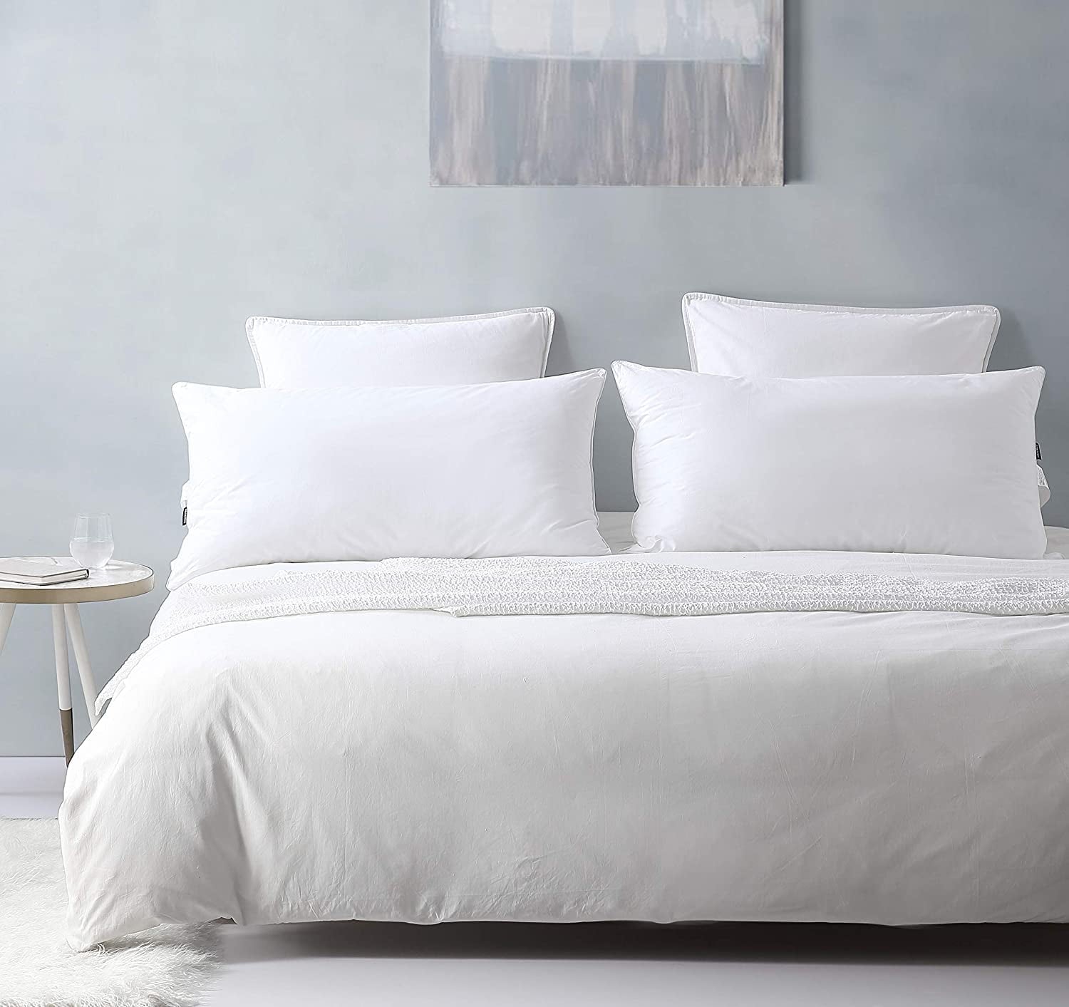 Orthopedic Support Bed Pillows King Size Pillows Set of 2, Pillows for Sleeping,Polyester Microfiber Cover,Super Soft Set of 2(... - Decorative Throw Pillow Cushion for Sofa & Bed Detail