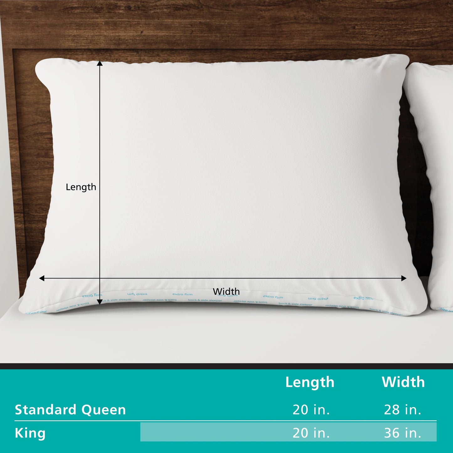 Fluffy Shredded Back & Side Sleeper Bed Pillow, King - Extra Firm Support (4 Pack) - Ergonomic Memory Foam Pillow for Neck Pain Support Detail