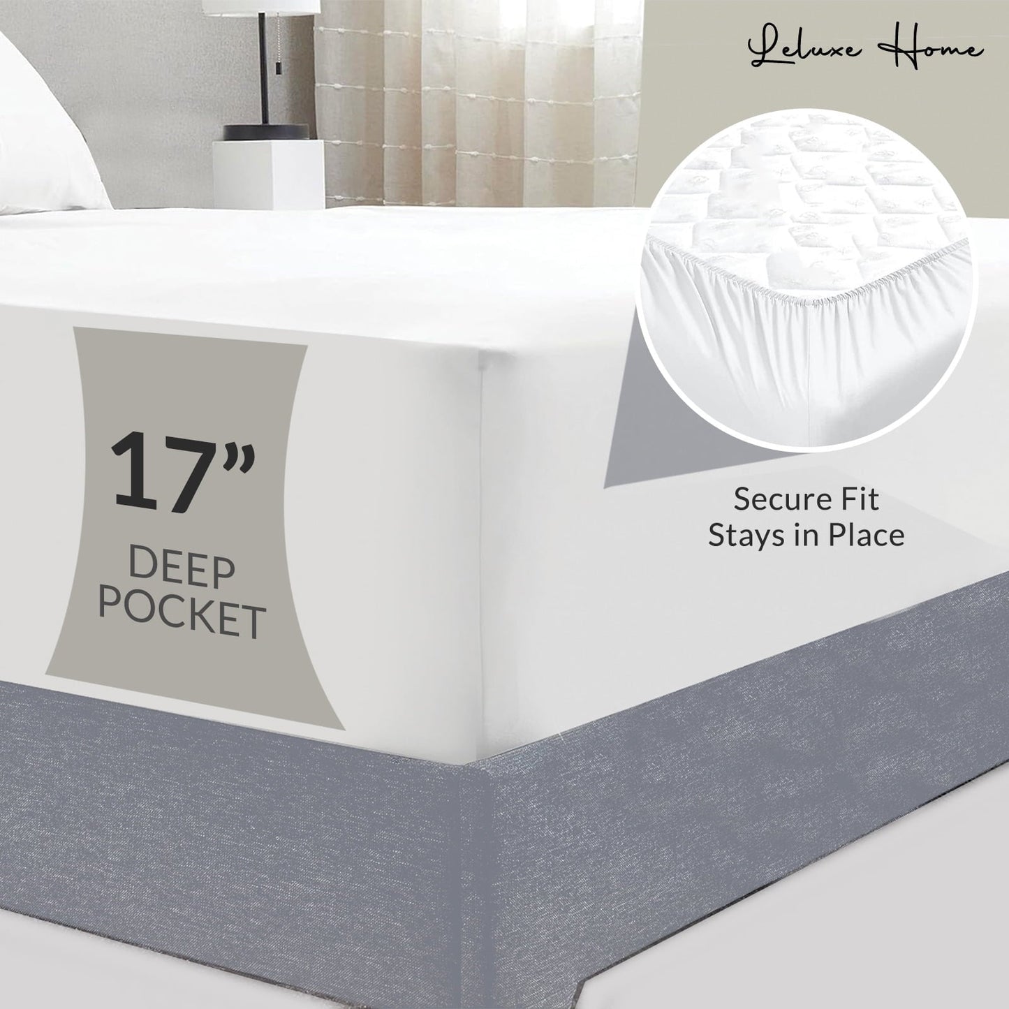 Cooling Sateen 4-Piece Full Pink Sheet Set - Cooling, Wrinkle-Free - Breathable Egyptian Cotton Flat & Fitted Sheets Detail