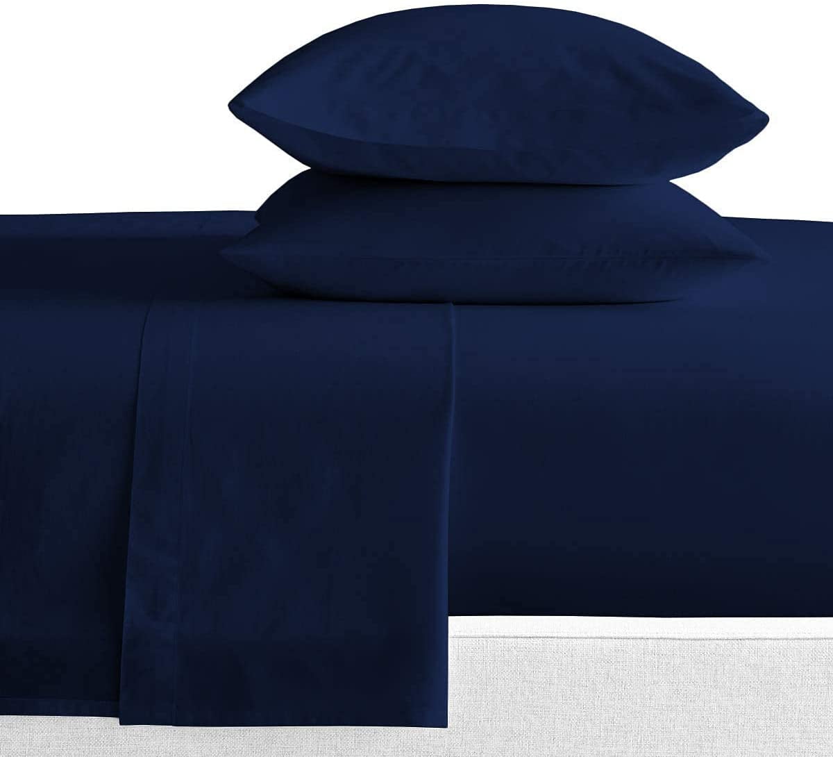 Breathable Luxury Luxury Bed Sheets Set - 800 Thread Count 100% Egyptian Cotton Sheets - 4 Piece Sheet Set Fits Mattress Upto 24 Inch D... - Breathable Egyptian Cotton Flat & Fitted Sheets Detail
