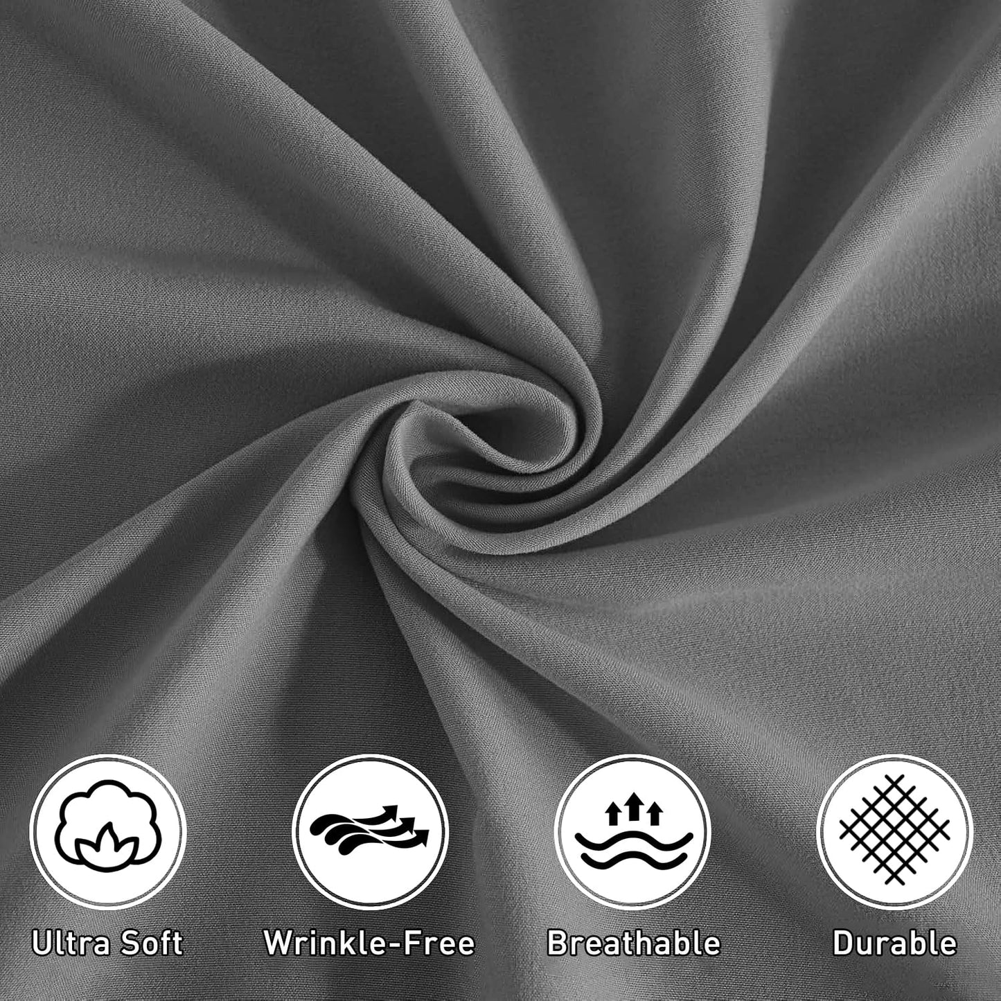 Breathable Luxury Size, Microfiber Cooling , Breathable & Hypoallergenic 4 Pieces Luxury Soft Sheet Set, Mattress Fitted up... - Luxury Bed Sheet Set with Deep Pockets Detail