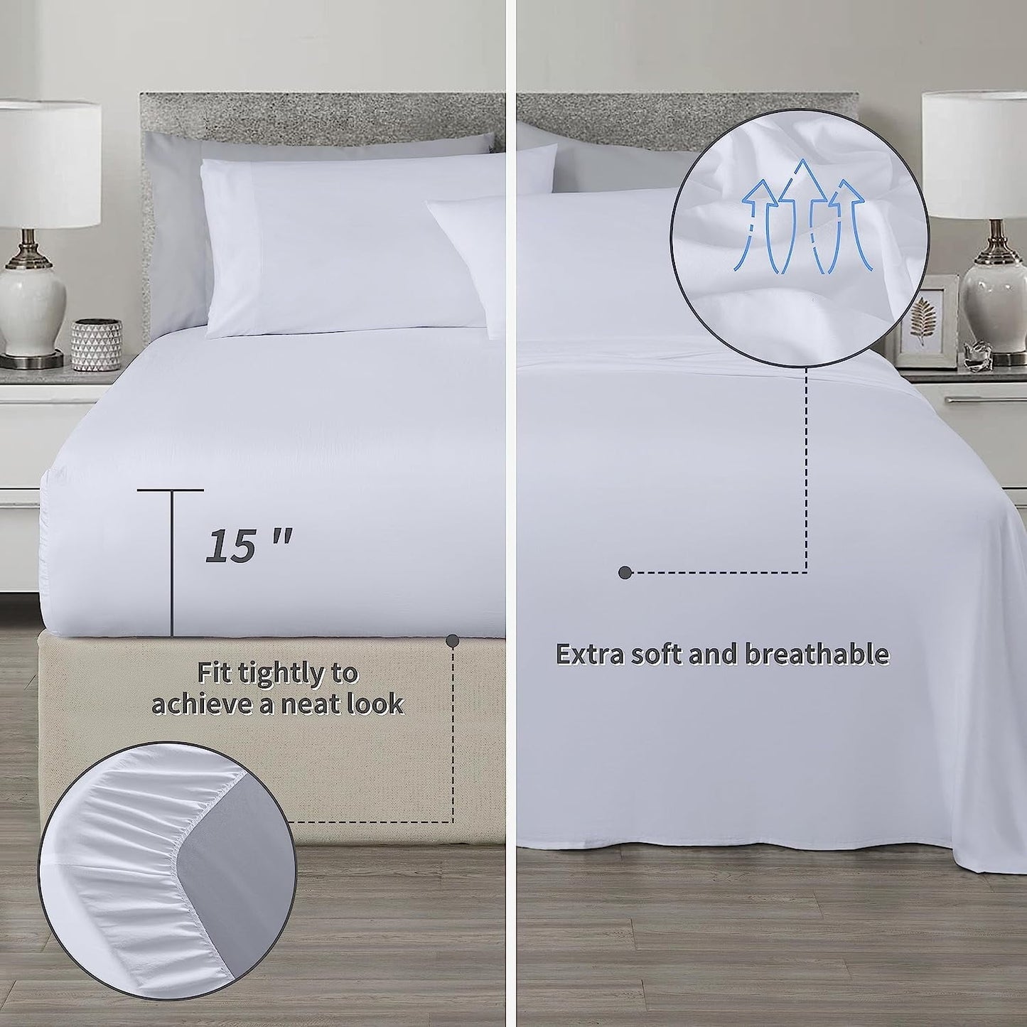 Hypoallergenic Cloud Bernard 7-Piece Full Bed in a Bag Comforter Set with Sheets, Lightweight Comforter Blue Black Gray Patchwork Quilted ... - Luxurious Quilted Duvet Cover Set Detail