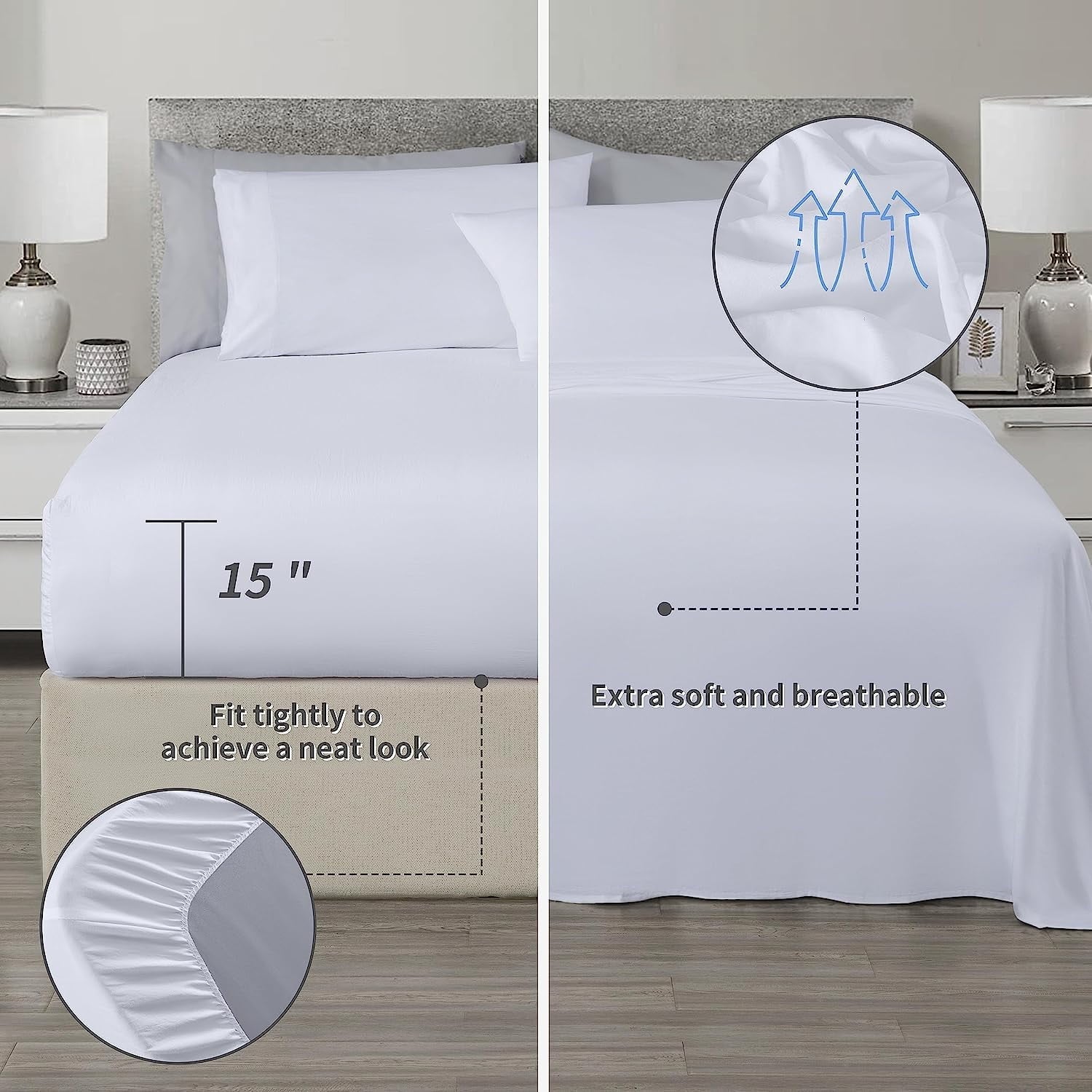 Hypoallergenic Cloud Bernard 7-Piece Full Bed in a Bag Comforter Set with Sheets, Lightweight Comforter Blue Black Gray Patchwork Quilted ... - Luxurious Quilted Duvet Cover Set Detail