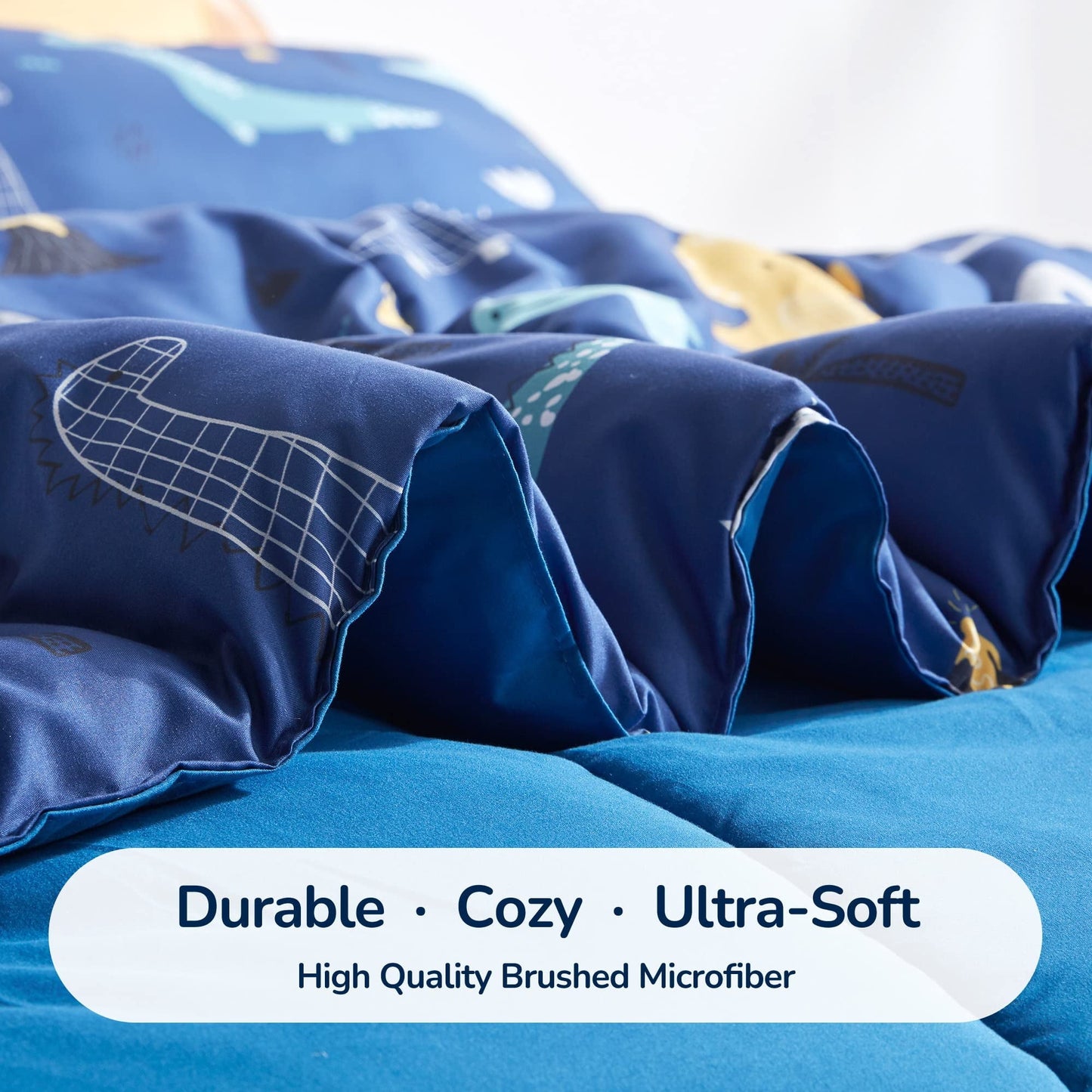 Luxurious Quilted Kids Bedding Comforter Set Twin/Twin Xl Size - Super Soft & Cute Printed 2-Piece Comforter Set All Seasons for Boys, ... - Luxurious Quilted Duvet Cover Set Detail