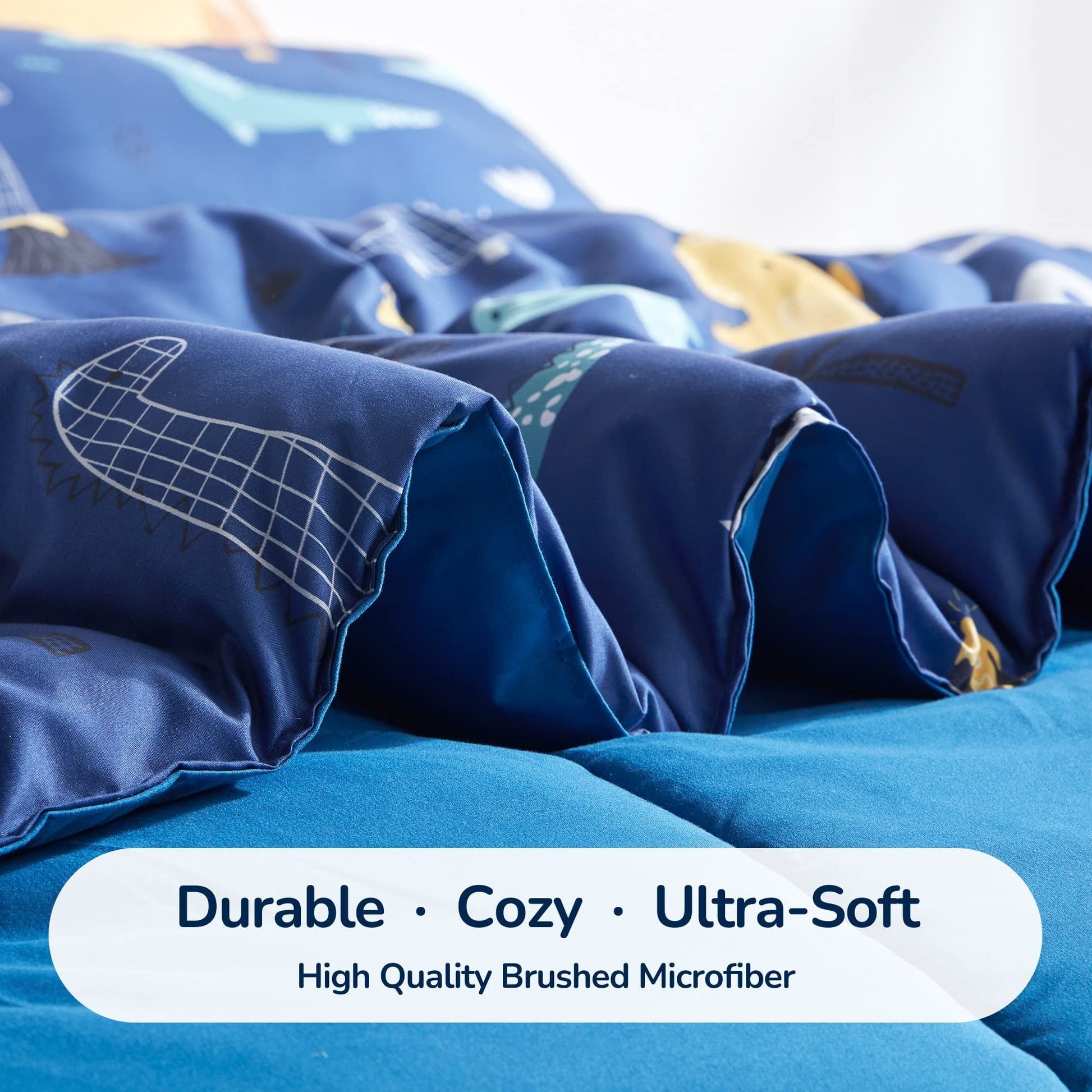 Luxurious Quilted Kids Bedding Comforter Set Twin/Twin Xl Size - Super Soft & Cute Printed 2-Piece Comforter Set All Seasons for Boys, ... - Luxurious Quilted Duvet Cover Set Detail