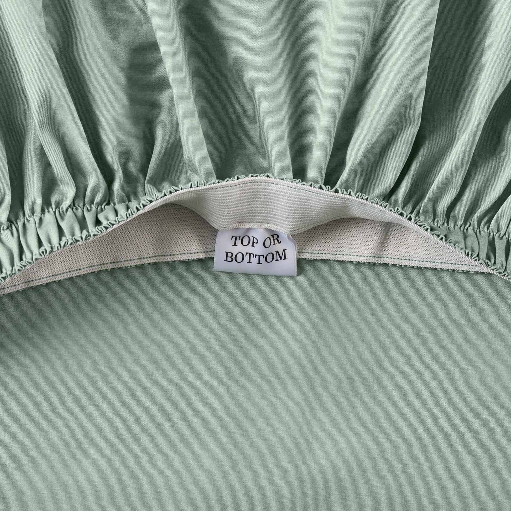 Ultra-Soft Cool & Crisp 4-Piece 300 Thread Count Green River Cotton Percale Sheet Set, Queen - Cooling Hotel Quality Bedding Sheets and Pillowcases Detail
