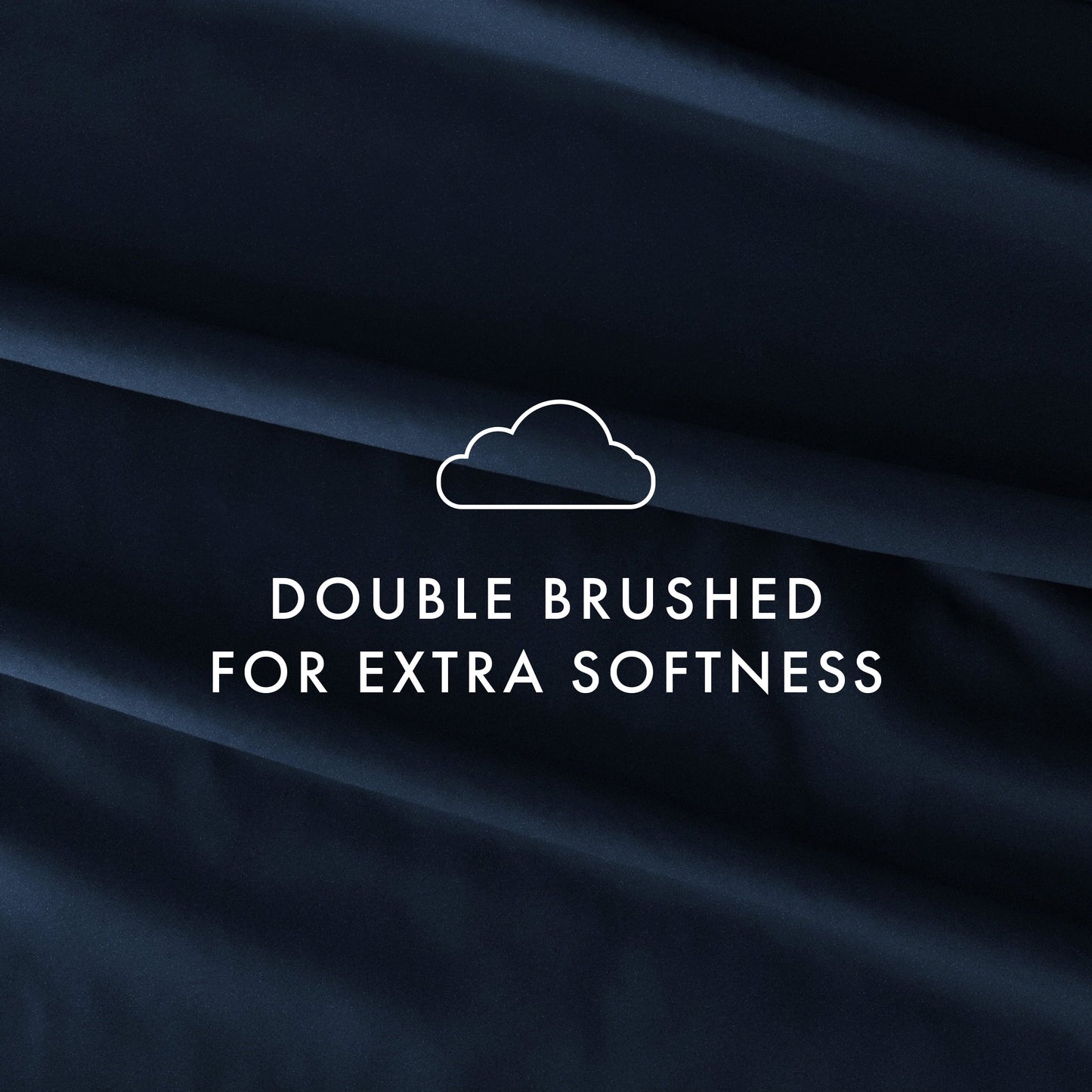 Cooling Sateen 4 Piece Solid Microfiber Bed Sheet Set, Navy, Queen - Premium Ultra-Soft Pillowcase Pair for Sleeping Detail