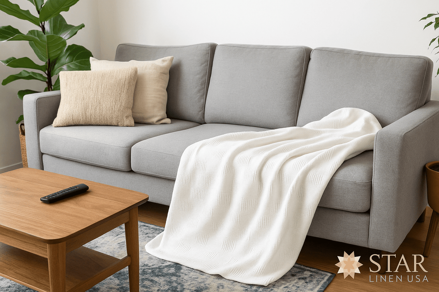 Super Soft Flannel Hospital Thermal Blanket Throw Snag Free | 100% Cotton | Twin 66"x90" | White (1) - Super Soft Reversible Sherpa Flannel Blanket Detail