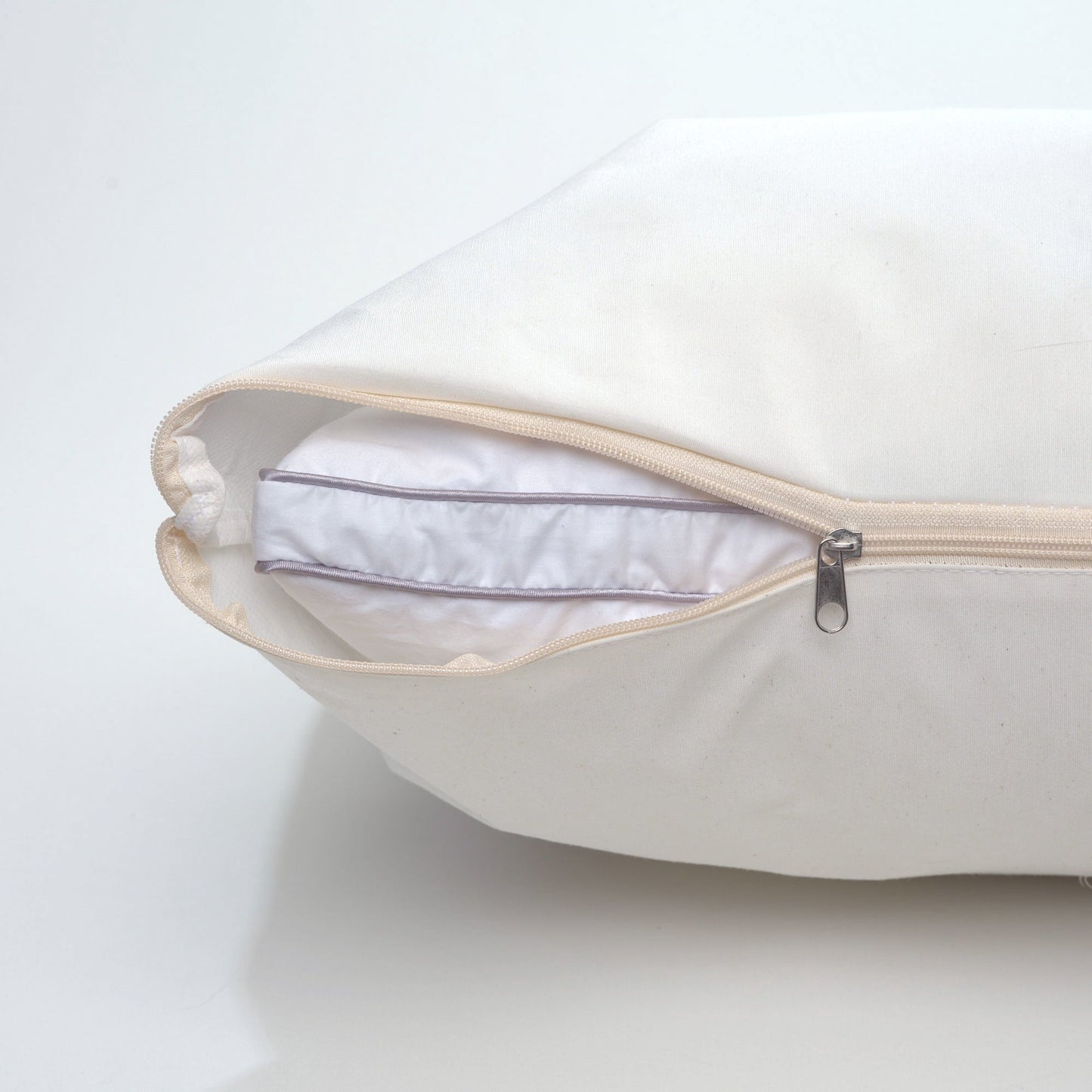 Hotel Collection Linen Premium Goose Down Feather Pillow for Bed, Soft & Supportive, Standard Size, White - Hotel Quality Plush Sleeping Pillows Detail