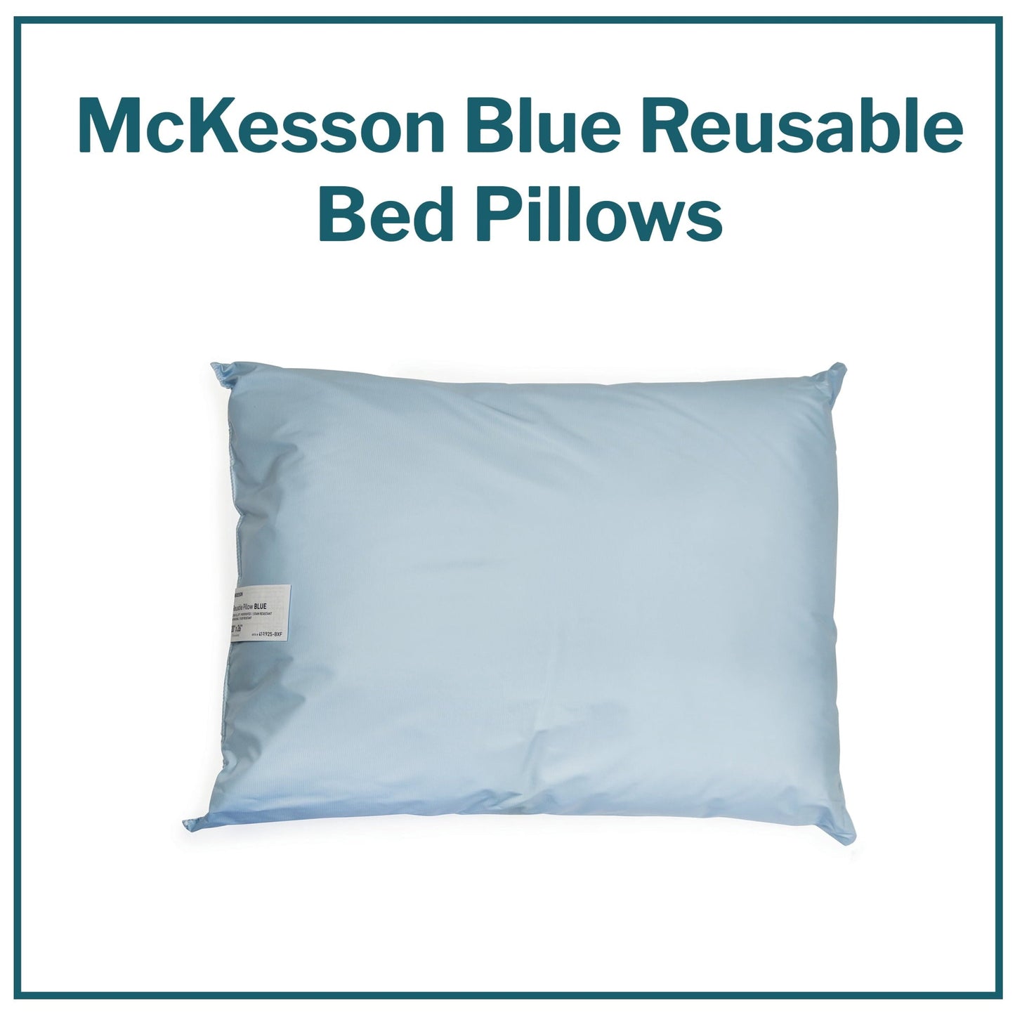 Hotel Collection Reusable Water-Resistant Soft Polyester Fill Blue Bed Pillow, 19" x 25", 1 Ct - Orthopedic Shredded Foam Bed Pillow Set Detail