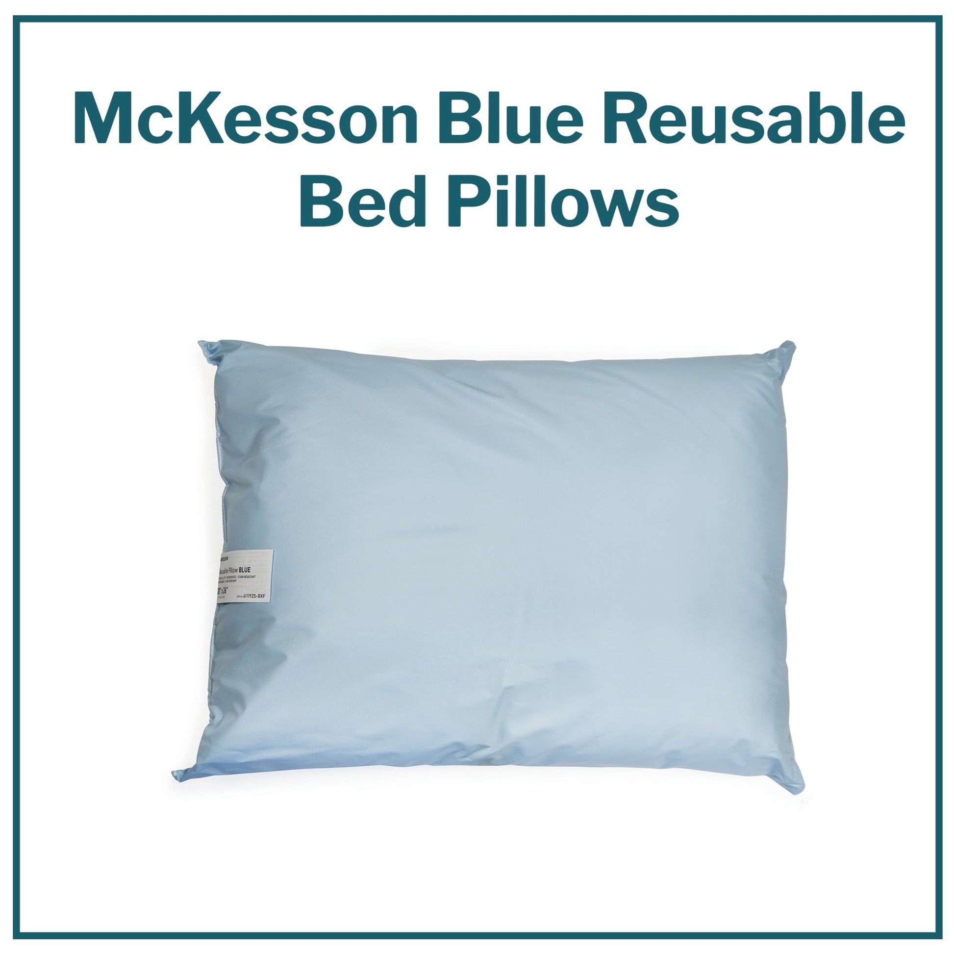Hotel Collection Reusable Water-Resistant Soft Polyester Fill Blue Bed Pillow, 19" x 25", 1 Ct - Orthopedic Shredded Foam Bed Pillow Set Detail