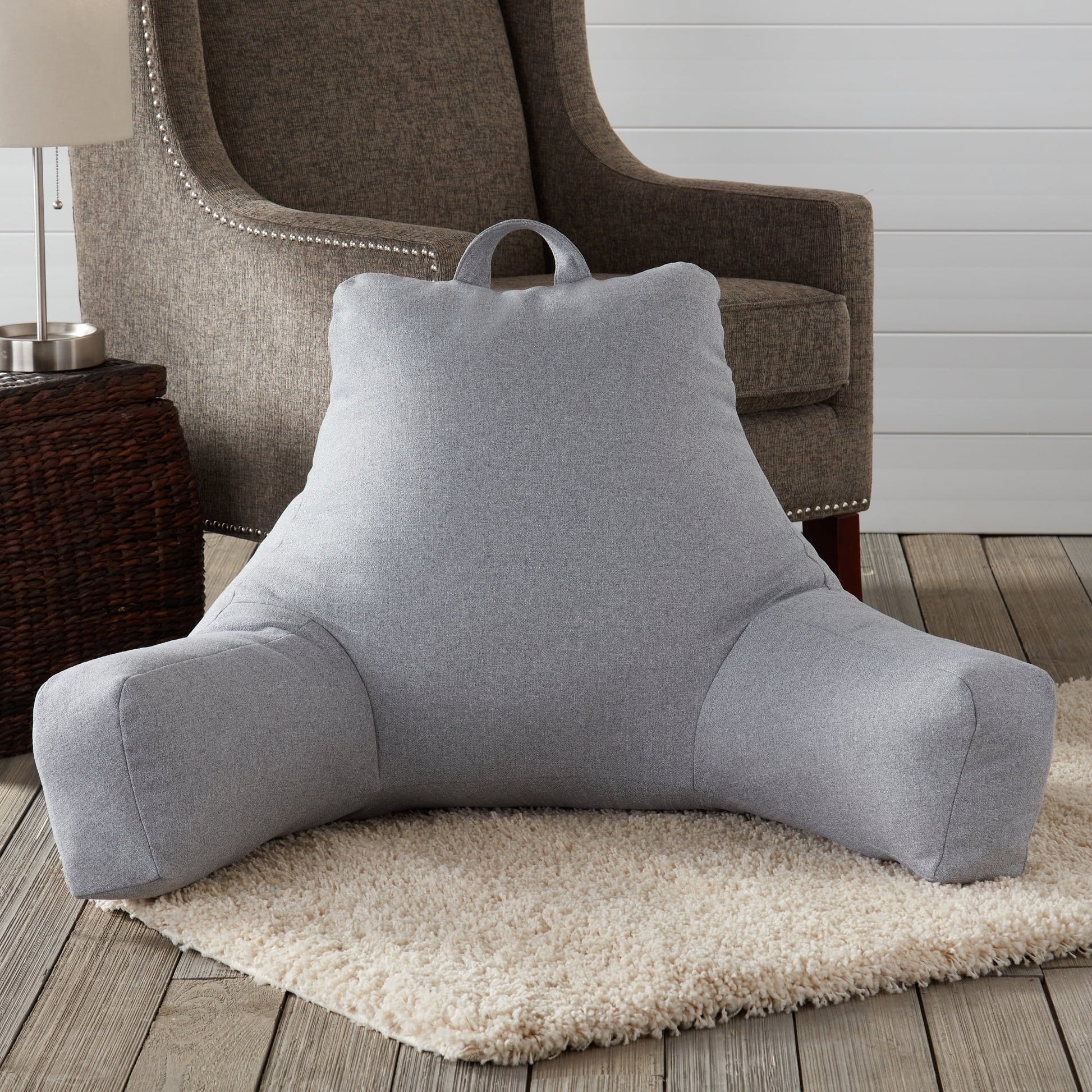 Orthopedic Support Jumbo Cement Gray Polyester Bed Rest Pillow - Orthopedic Shredded Foam Bed Pillow Set Detail