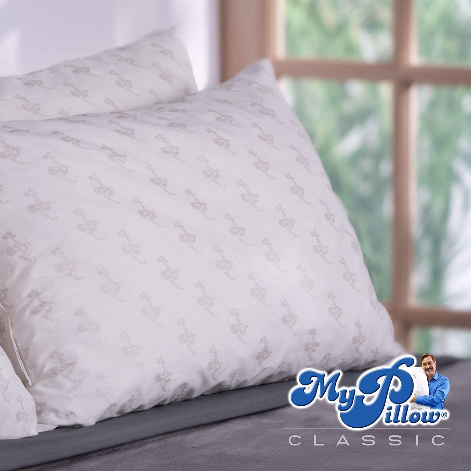 Decorative Plump Foam King Sized Bed Deep Sleep Pillow, Green Firm Fill - Hotel Quality Plush Sleeping Pillows Detail