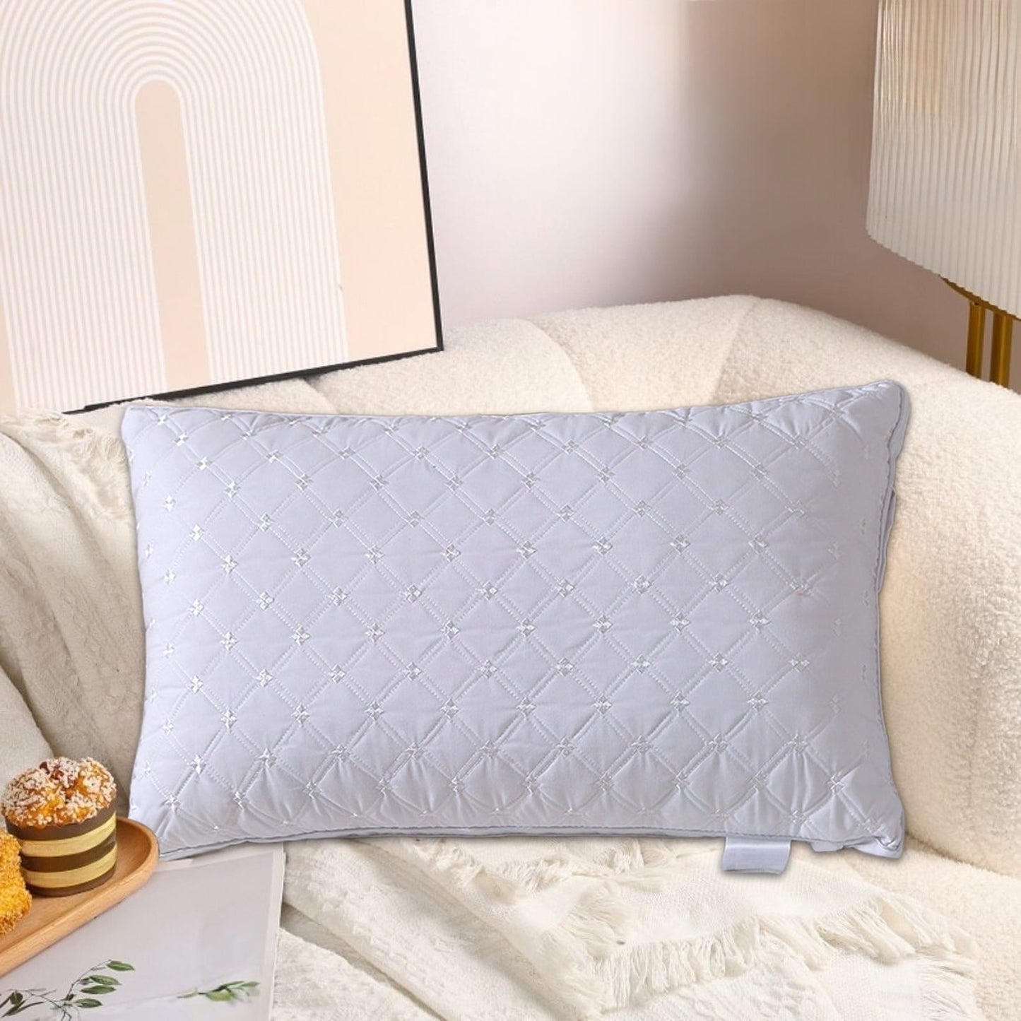 Hotel Collection Hotel Grade Extra Soft Pillows Queen Size Set of 2 Supportive Bed Pillow for Back Side and Stomach Sleepers, Breathab... - Orthopedic Shredded Foam Bed Pillow Set Detail