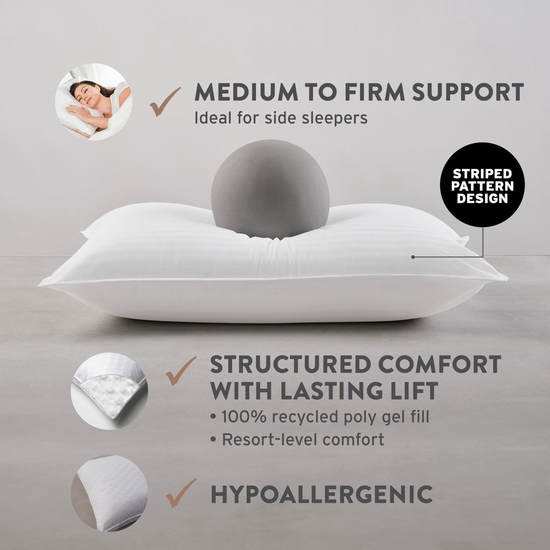 Decorative Plump Dolce Notte II Stomach, Side and Back Sleeper Bed Pillow for Sleeping | Hotel and Resort Quality | Hypoallergenic, Do... - Hotel Quality Plush Sleeping Pillows Detail