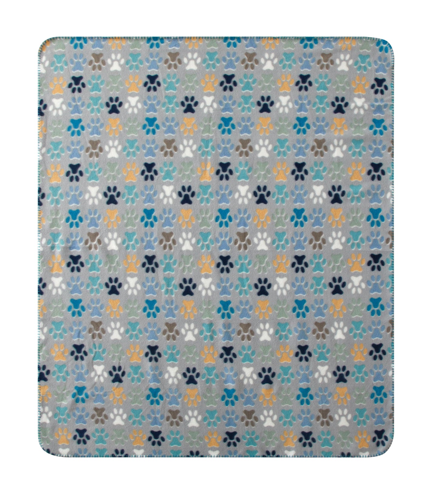 Super Soft Flannel Cozy Fleece Throw Blanket, Gray Paw 50" x 60", All Ages - Cozy Fleece Throw Blanket for Couch & Bed Detail