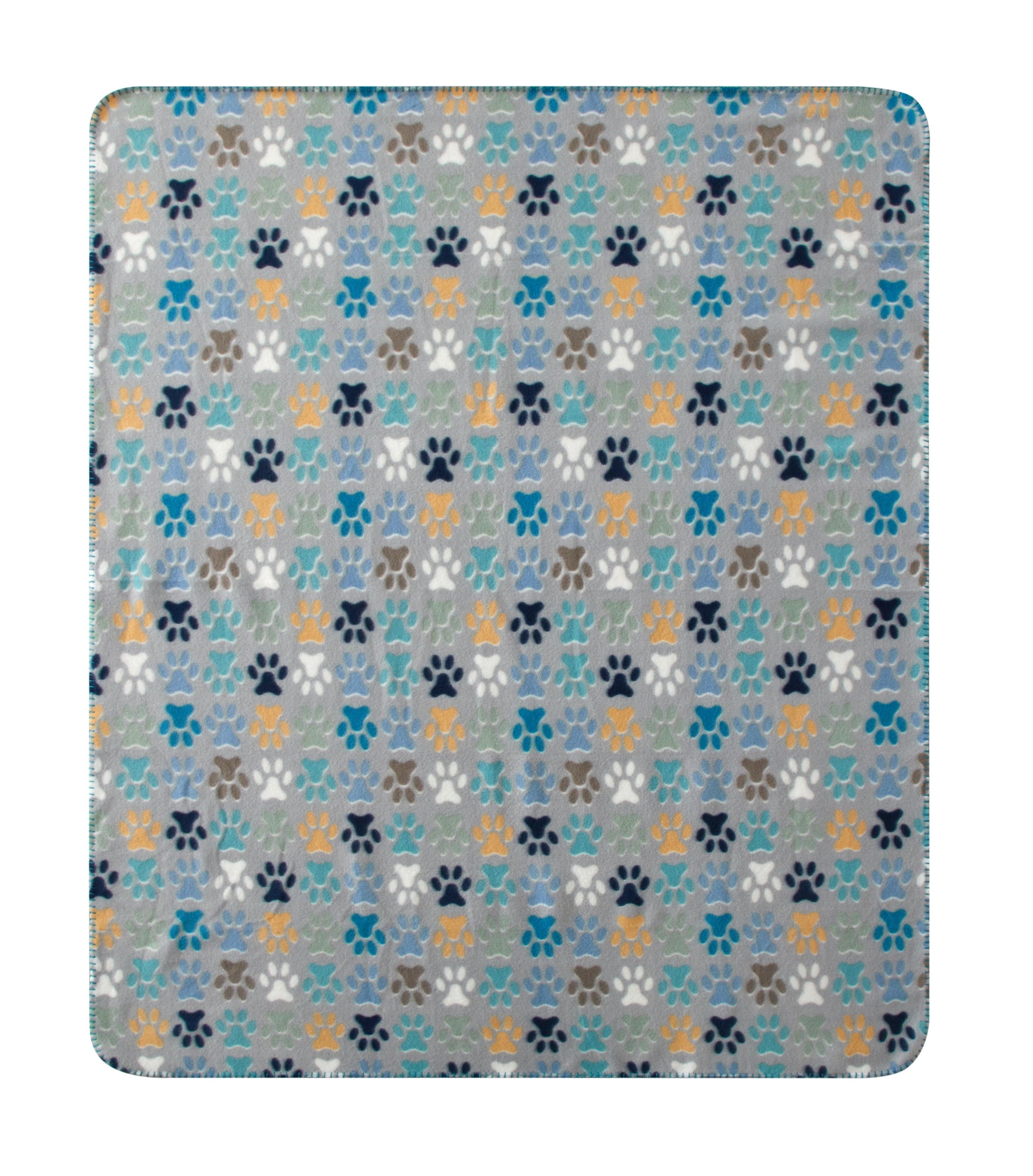 Super Soft Flannel Cozy Fleece Throw Blanket, Gray Paw 50" x 60", All Ages - Cozy Fleece Throw Blanket for Couch & Bed Detail