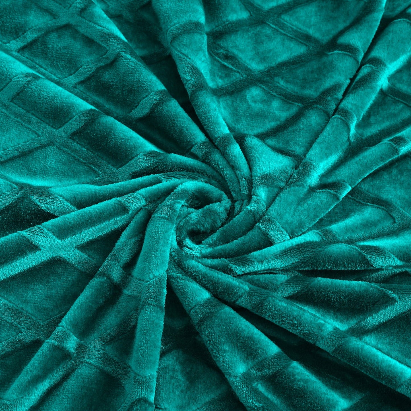 Lightweight Warm Large Soft Throw Blanket for Couch, 50x70 Inches Diamond Geometry Pattern Velvet Fleece Blanket, Cozy, Warm and Light... - Luxury Knitted Decorative Throw Blanket with Fringes Detail