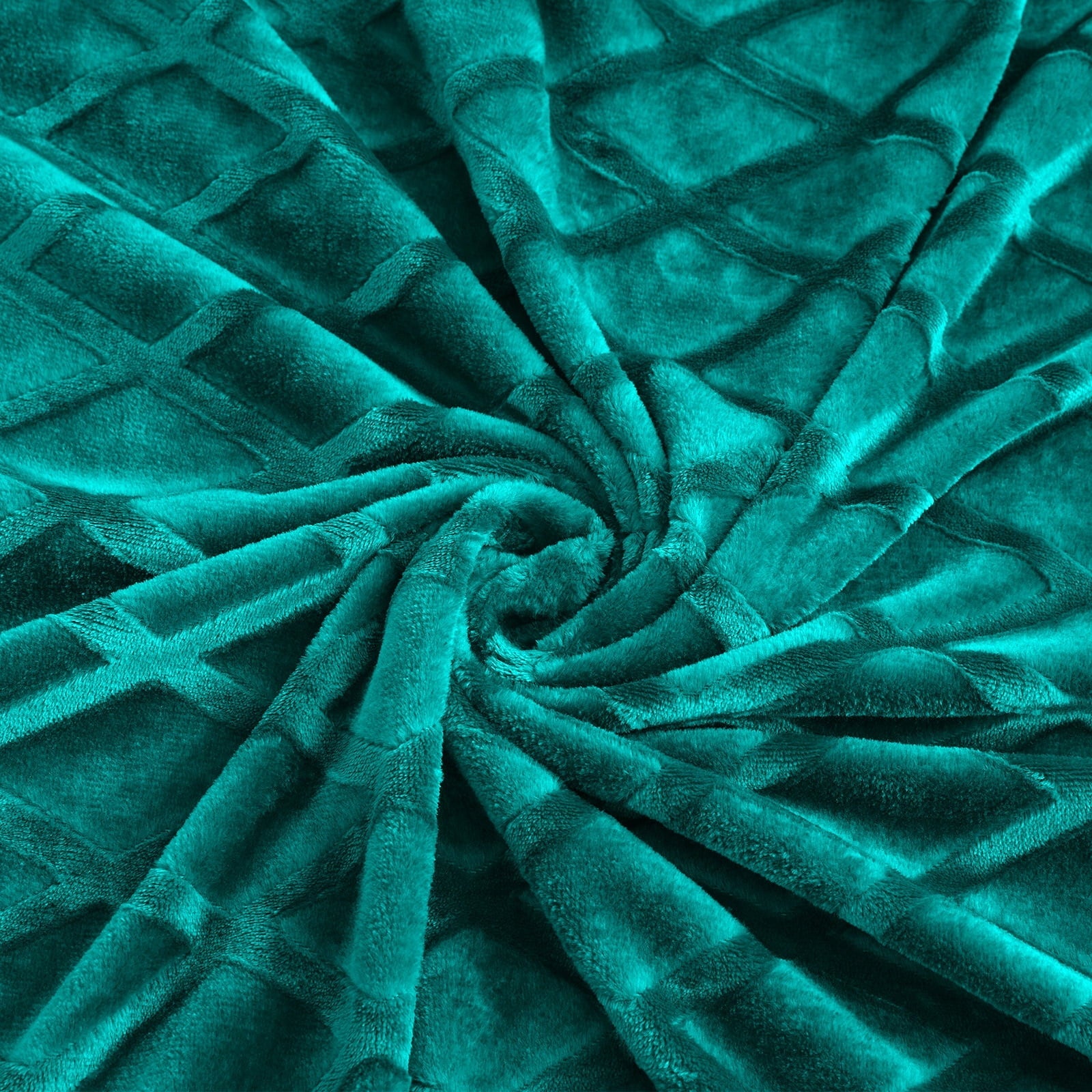 Lightweight Warm Large Soft Throw Blanket for Couch, 50x70 Inches Diamond Geometry Pattern Velvet Fleece Blanket, Cozy, Warm and Light... - Luxury Knitted Decorative Throw Blanket with Fringes Detail