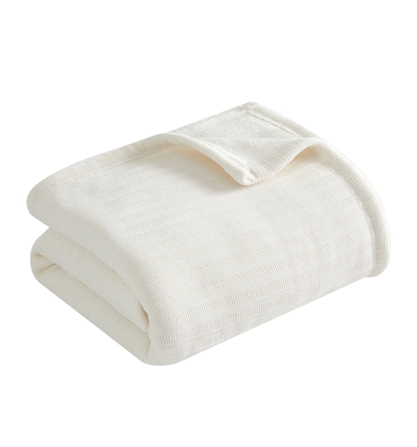 Cozy Fleece Cozy Chenille Reverse to Plush Soft Couch Throw, Vanilla Dream, Standard Size - Luxury Knitted Decorative Throw Blanket with Fringes Detail