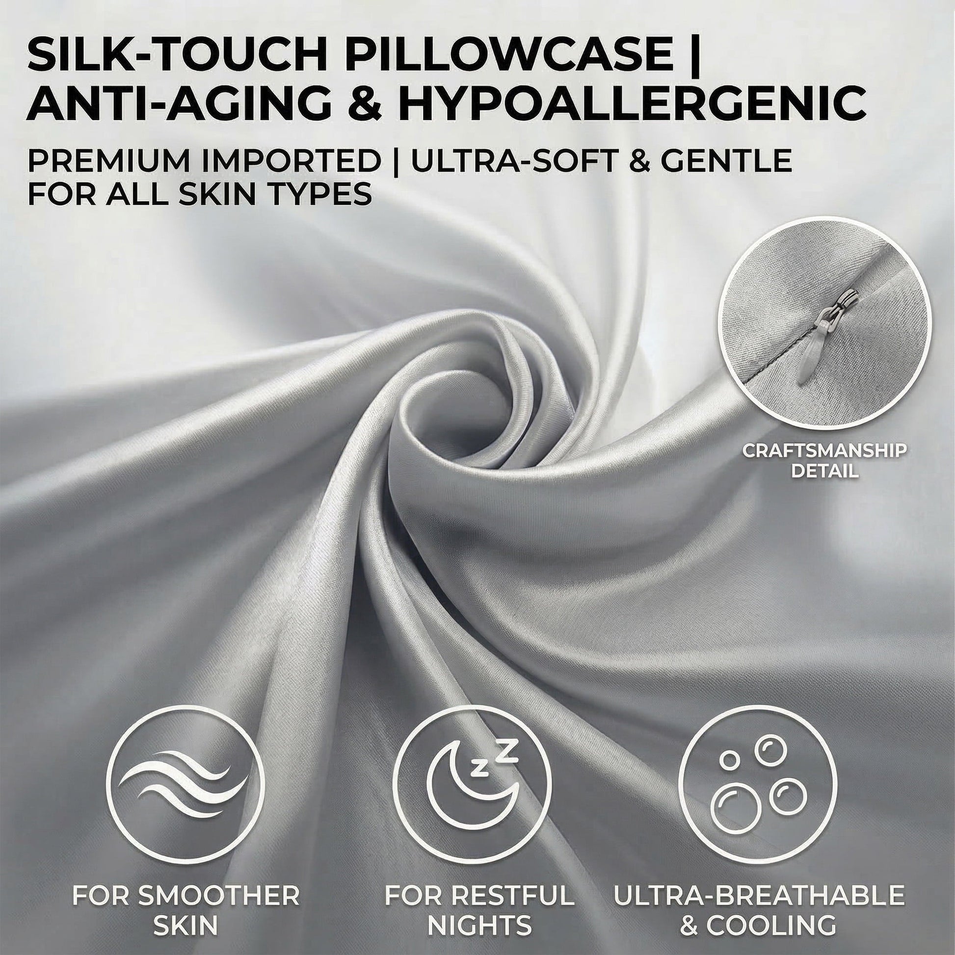 Ergonomic Memory Foam Memory Foam Contour Pillows - Neck Pain Relief, Orthopedic Cervical, Breathable Washable Cover - Orthopedic Shredded Foam Bed Pillow Set Detail