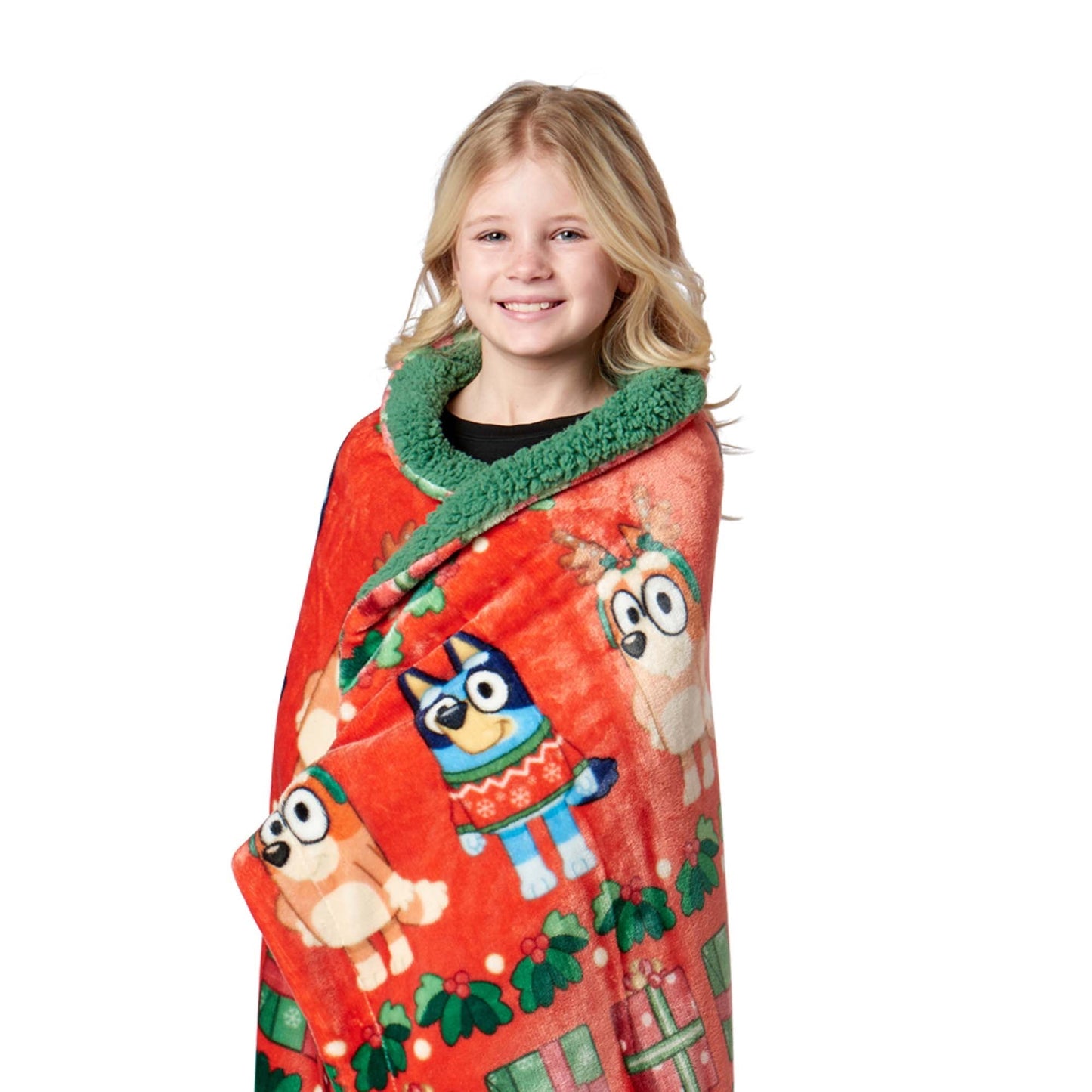 Reversible Sherpa Holidays are Nice Silk Touch Throw Blanket with Sherpa Reverse 50 x 60 inches - Lightweight Plush Warm Blanket for All Seasons Detail