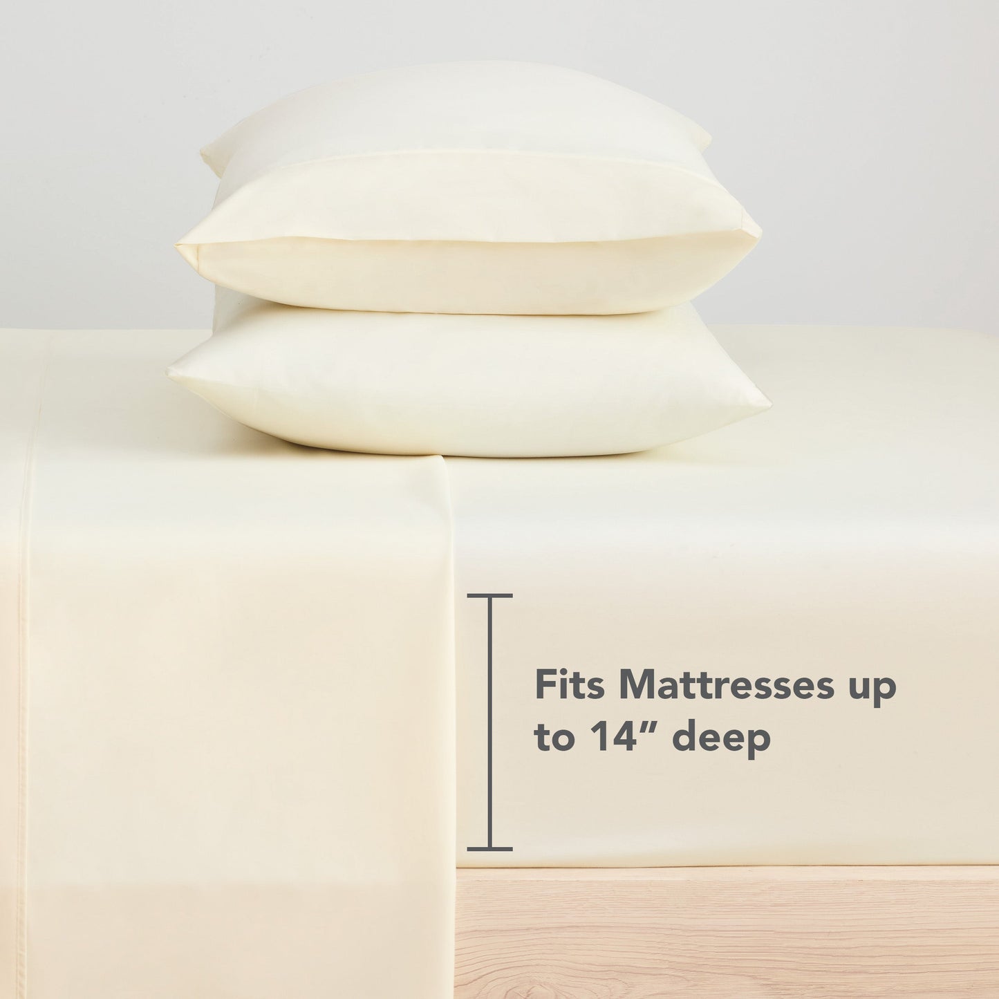 Wrinkle-Resistant Brushed Microfiber Fitted Sheets - Bedding Essentials - Full - (6 Pack) Ivory - Cooling Hotel Quality Bedding Sheets and Pillowcases Detail