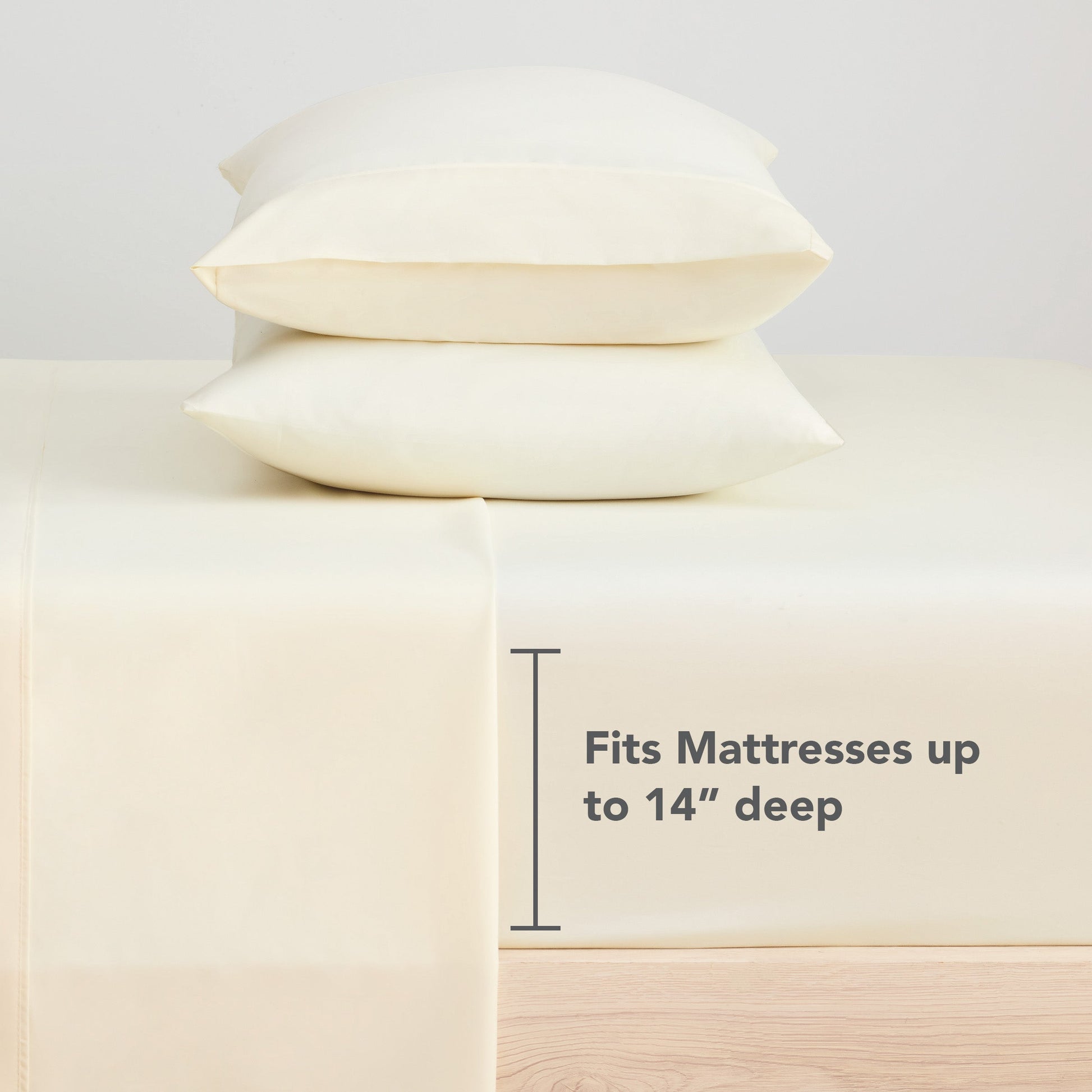 Wrinkle-Resistant Brushed Microfiber Fitted Sheets - Bedding Essentials - Full - (6 Pack) Ivory - Cooling Hotel Quality Bedding Sheets and Pillowcases Detail