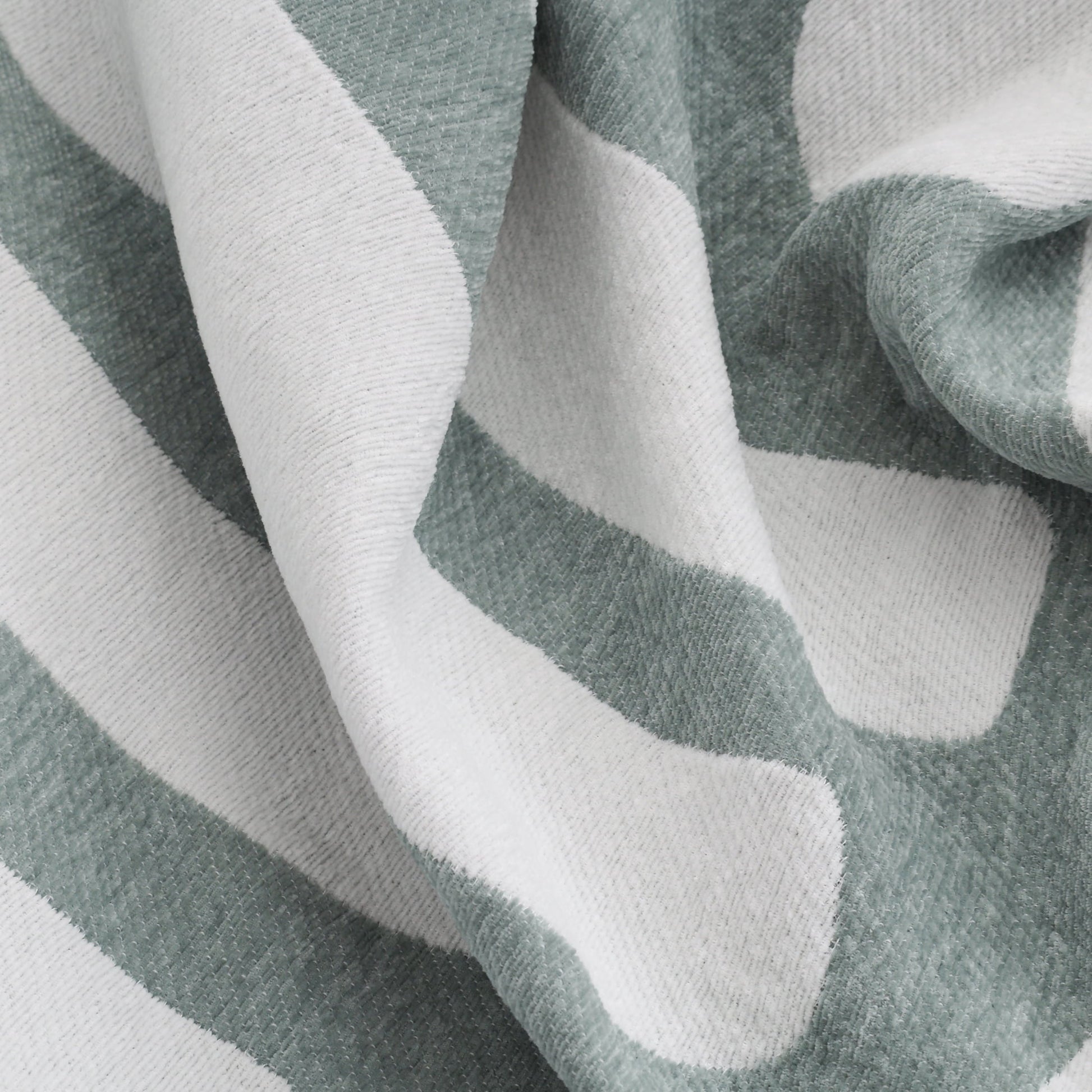 Lightweight Warm Chenille Jacquard Soft Throw Blanket, Soft Sea - Luxury Knitted Decorative Throw Blanket with Fringes Detail