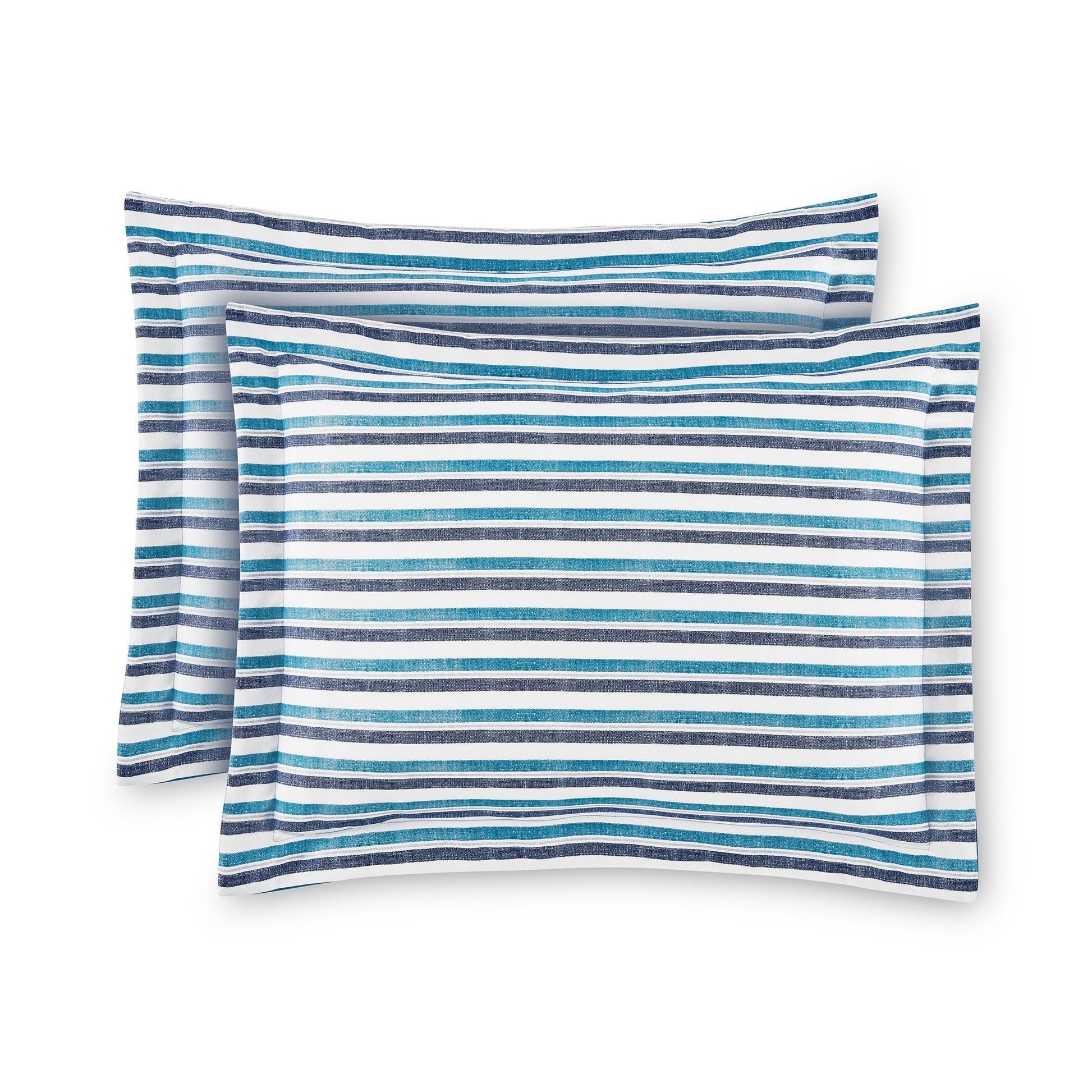 Heavyweight Warmth All in One Reversible Comforter and Sheet Set- 7 Piece, Queen, Blue Pinstripe - Hypoallergenic Ultra-Fluffy Quilt for Winter Detail
