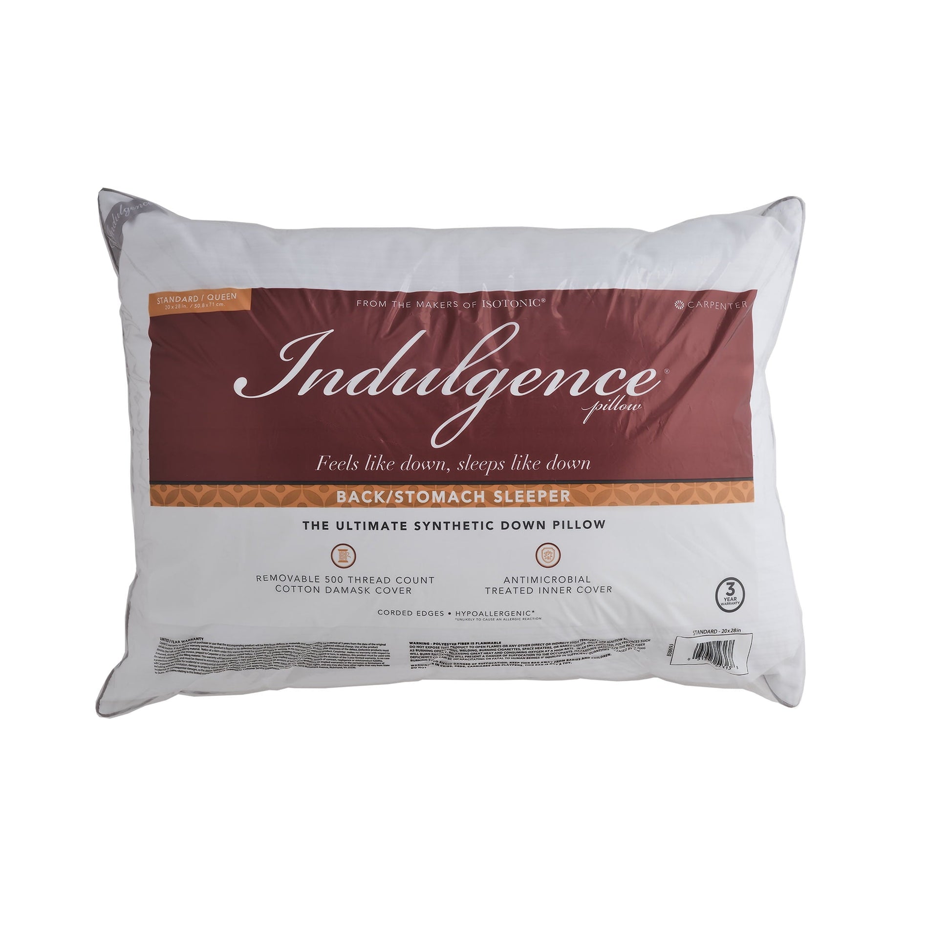 Hotel Collection Down Alternative Bed Pillow, Standard/Queen - Orthopedic Shredded Foam Bed Pillow Set Detail