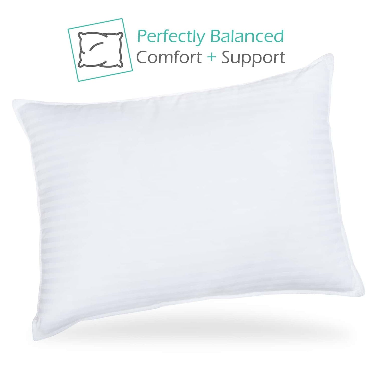 Fluffy Shredded Down Alternative Pillow, Stanard/Queen Pillows for Bed, Soft Supportive Hotel Quality Pillows - Orthopedic Shredded Foam Bed Pillow Set Detail