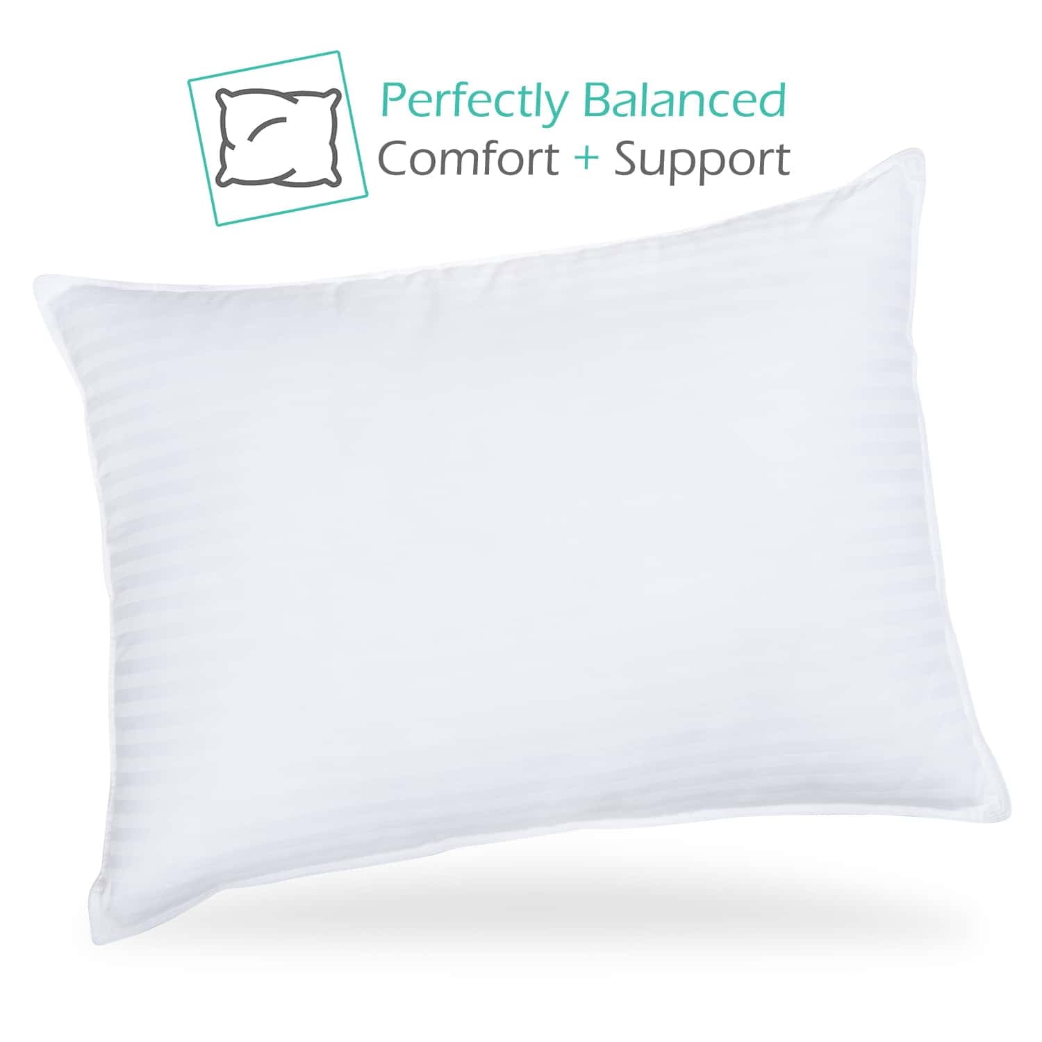 Fluffy Shredded Down Alternative Pillow, Stanard/Queen Pillows for Bed, Soft Supportive Hotel Quality Pillows - Orthopedic Shredded Foam Bed Pillow Set Detail