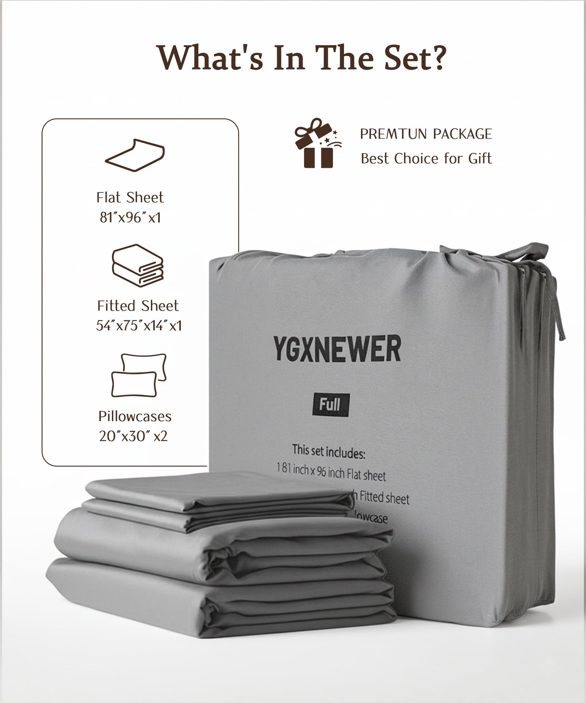 Cooling Sateen Full Size 4 Piece Sheet Set, Comfy Breathable Cooling Bed Sheets Set, Hotel Luxury Bedding, Deep Pockets, Ultra-Soft,... - Breathable Egyptian Cotton Flat & Fitted Sheets Detail