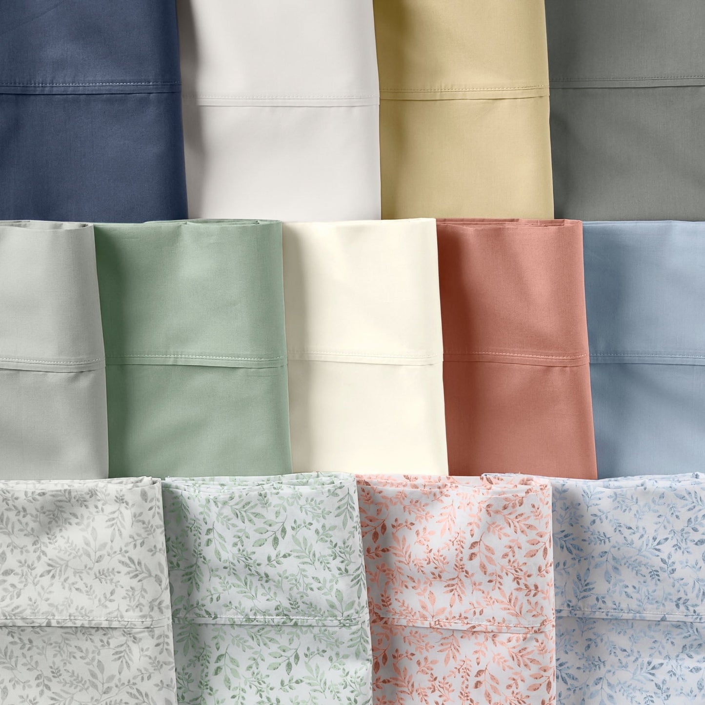 Ultra-Soft Cool & Crisp 4-Piece 300 Thread Count Green River Cotton Percale Sheet Set, Queen - Cooling Hotel Quality Bedding Sheets and Pillowcases Detail