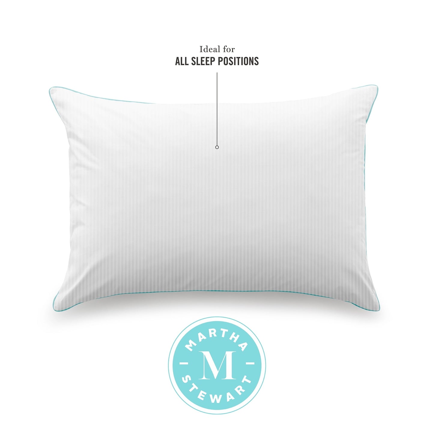 Ergonomic Memory Foam Classic Stripe Bed Pillows Standard / Queen Size Set Of 2, Enhanced Loft Plush Pillow for All Sleep Positions, 20" x ... - Ergonomic Memory Foam Pillow for Neck Pain Support Detail