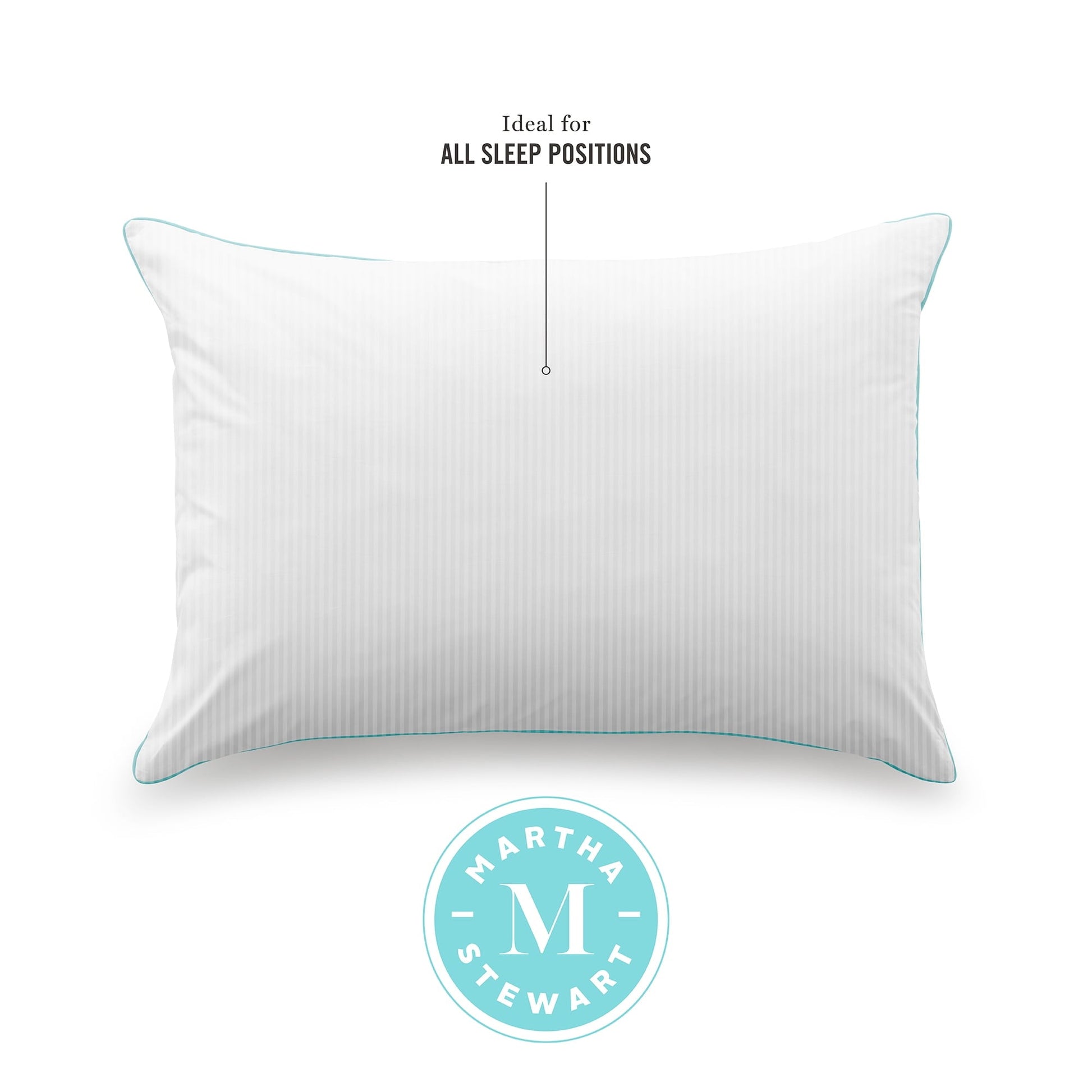 Ergonomic Memory Foam Classic Stripe Bed Pillows Standard / Queen Size Set Of 2, Enhanced Loft Plush Pillow for All Sleep Positions, 20" x ... - Ergonomic Memory Foam Pillow for Neck Pain Support Detail